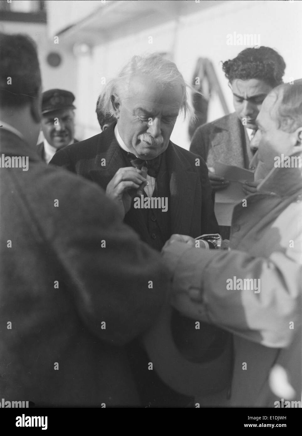 Ein Foto von Lloyd George in Lissabon, Portugal, aufgenommen 1928, das die britische politische Persönlichkeit während seines Besuchs in Portugal zeigt. Stockfoto