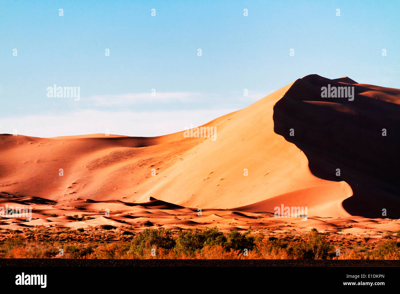 Erg Chebbi Sanddünen in der Sahara Wüste in der Nähe von Merzouga, Marokko Stockfoto