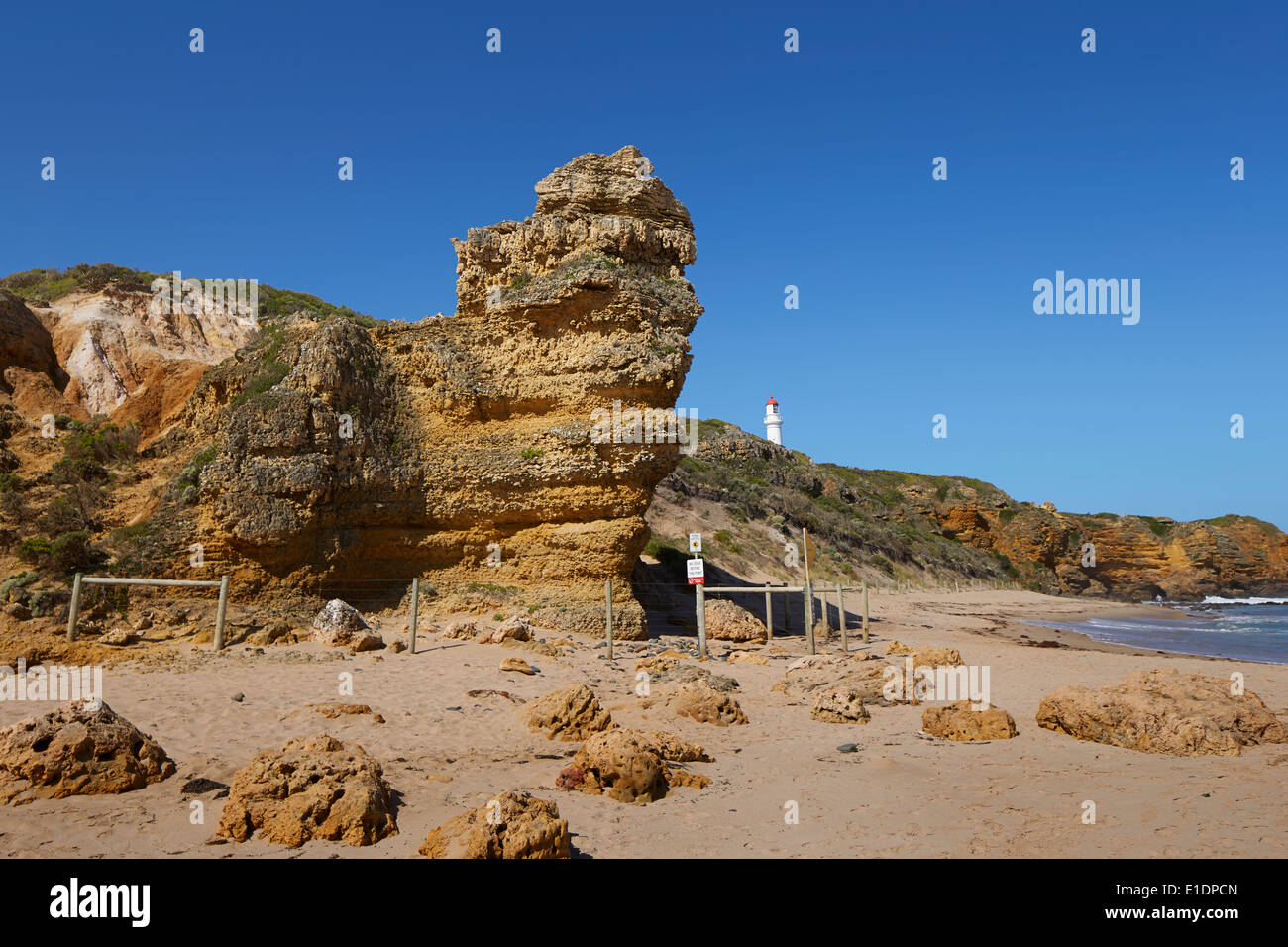 Split Point Beach, Airey es Inlet, Great Ocean Road, New South Wales Australien. Stockfoto