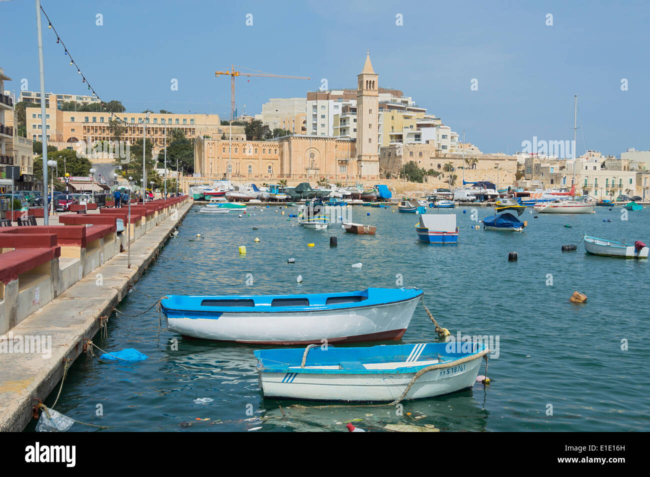 Marsaskala Bucht, Hafen, südlichen Malta, Europa. Stockfoto