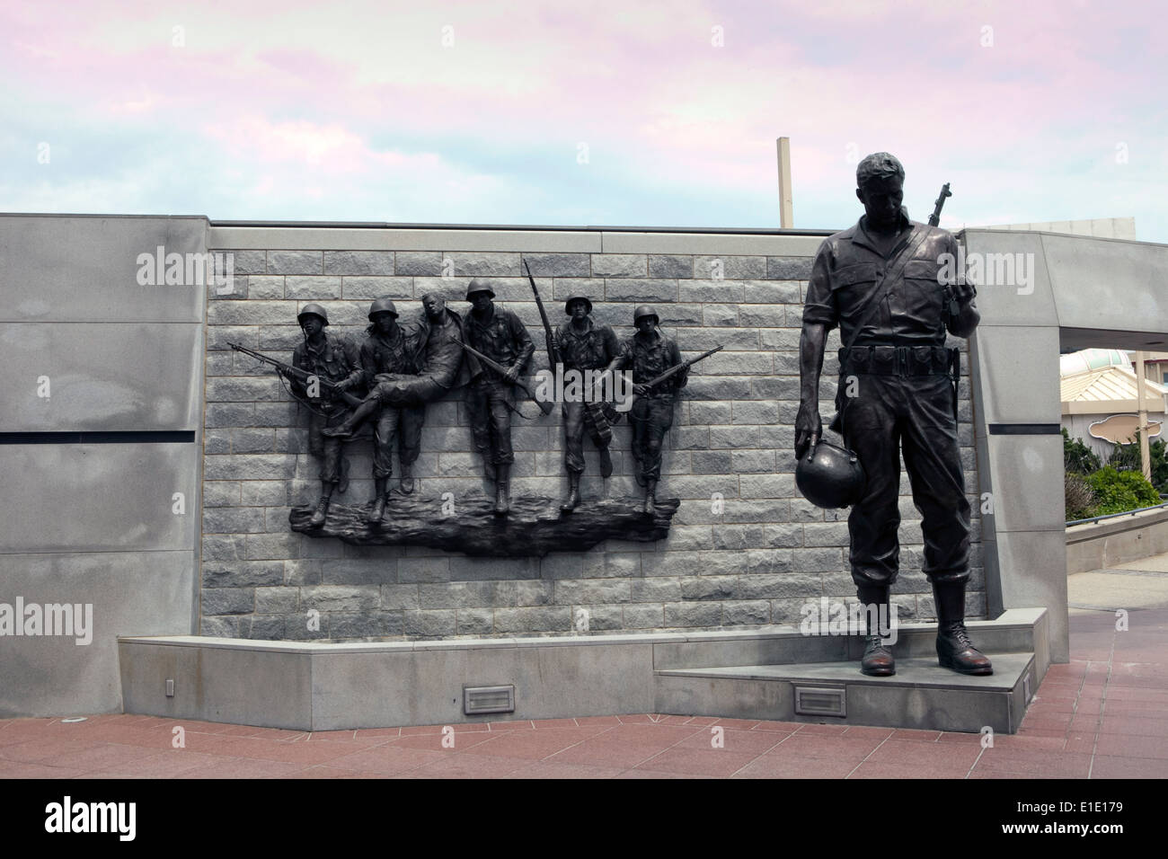 Ein Blick auf das Korean War Memorial in Atlantic City, New Jersey Stockfoto