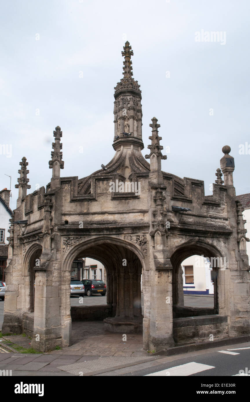 Mittelalterlicher Markt-Kreuz in Malmesbury, England Stockfoto