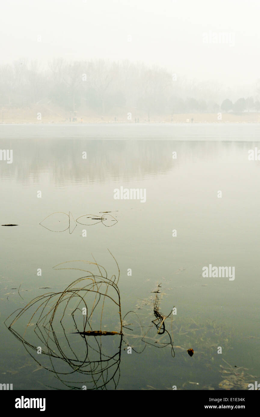 Luftverschmutzung in Peking Stockfoto