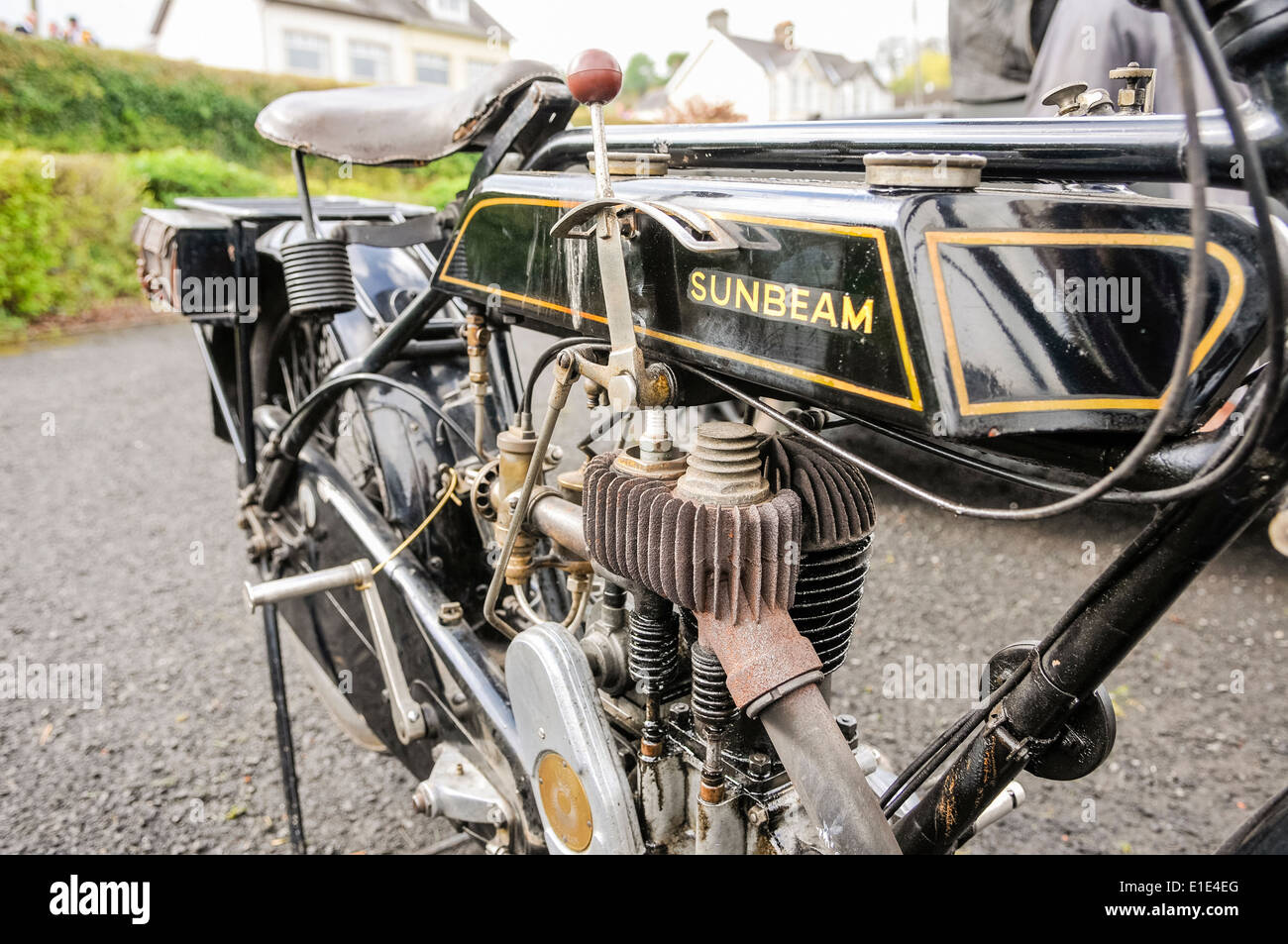 Alte Sunbeam Motorrad von 1912-1914 Stockfoto