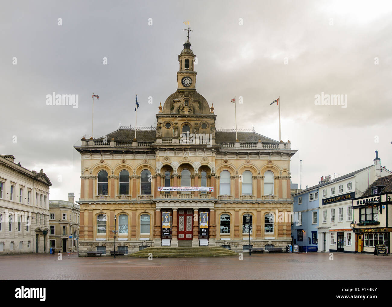 Ipswich Town Hall und square Stockfoto