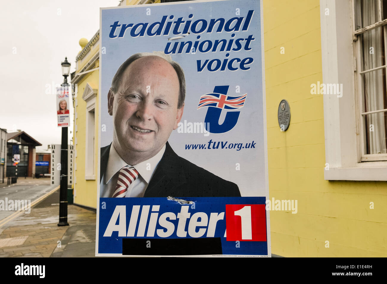 Wahlplakat für Jim Allister, traditionelle Unionist-Stimme Stockfoto