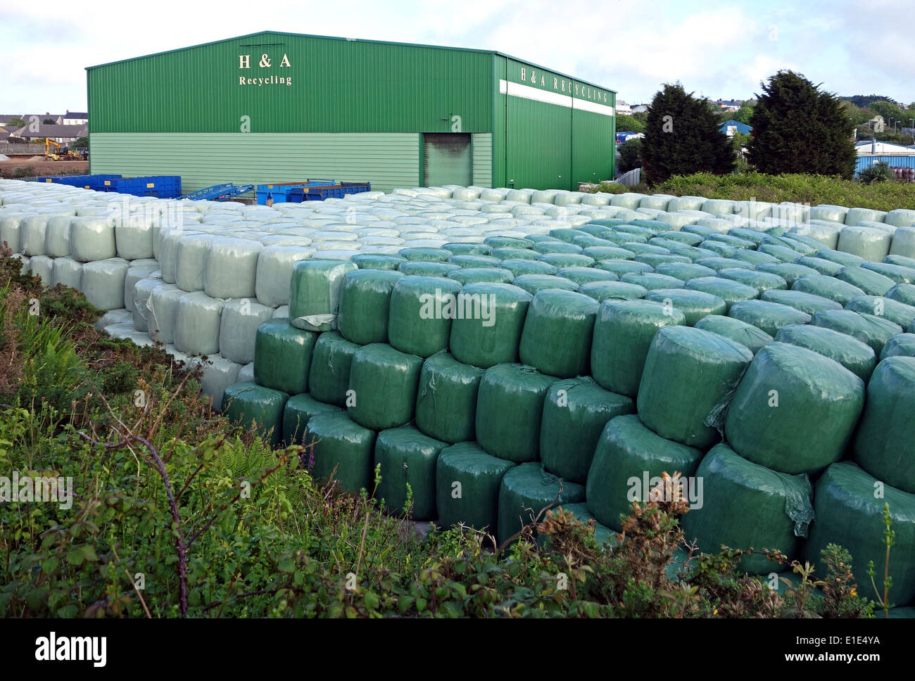 eine recycling-Anlage in Redruth, Cornwall, uk Stockfoto