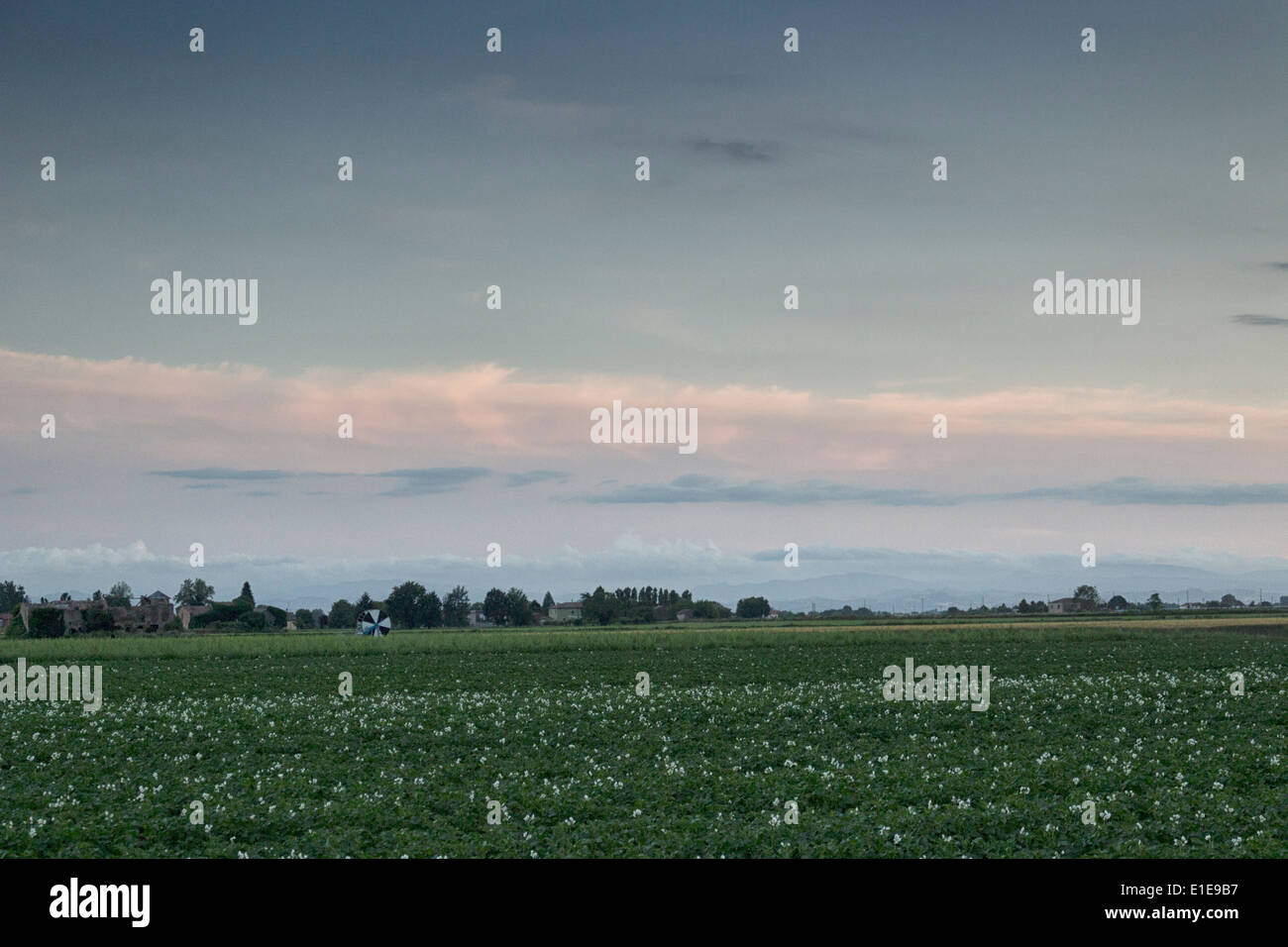 Zerstörten Bauern Häuser im italienischen Landschaft Stockfoto
