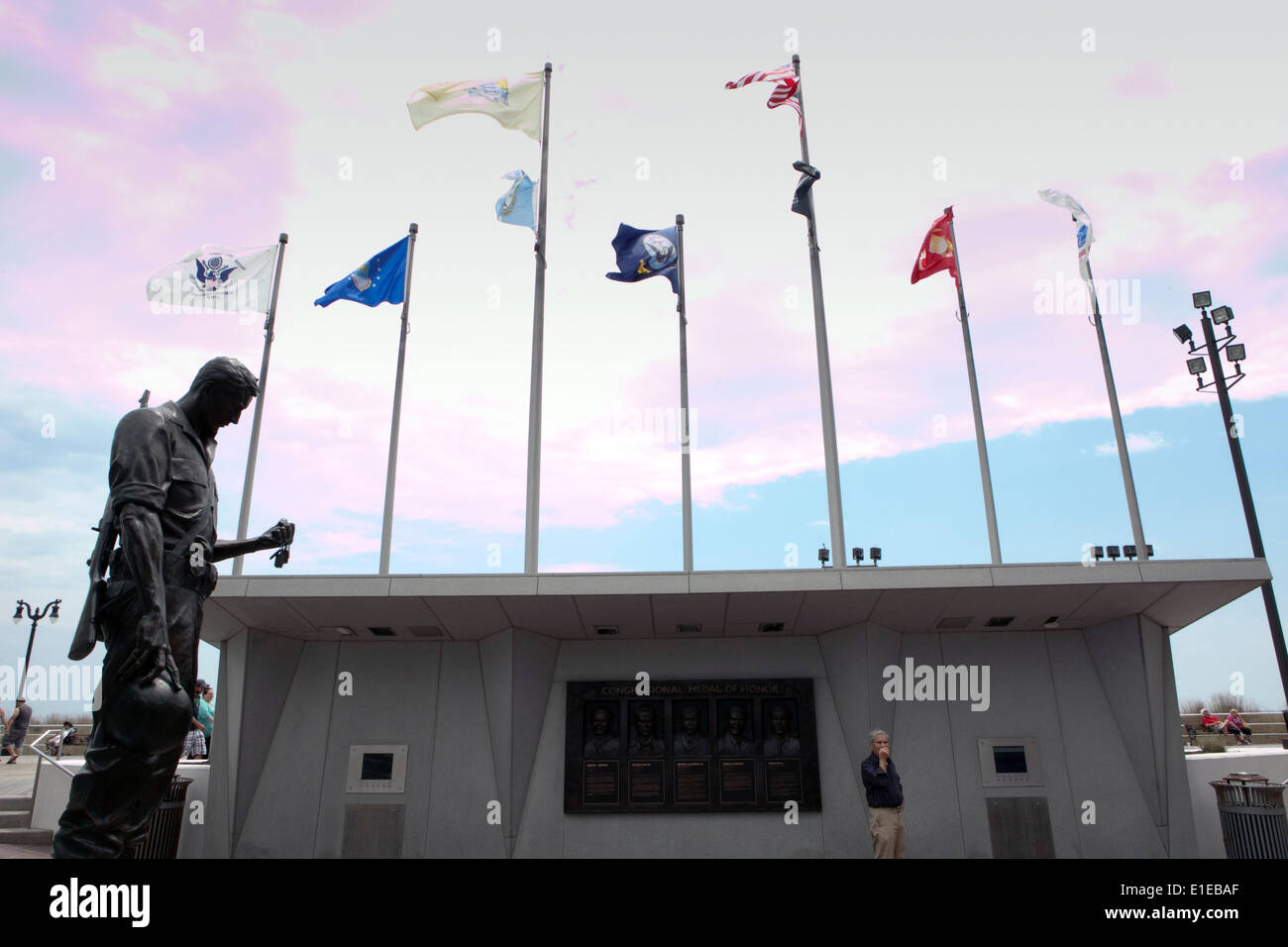 Ein Blick auf das Korean War Memorial in Atlantic City, New Jersey Stockfoto