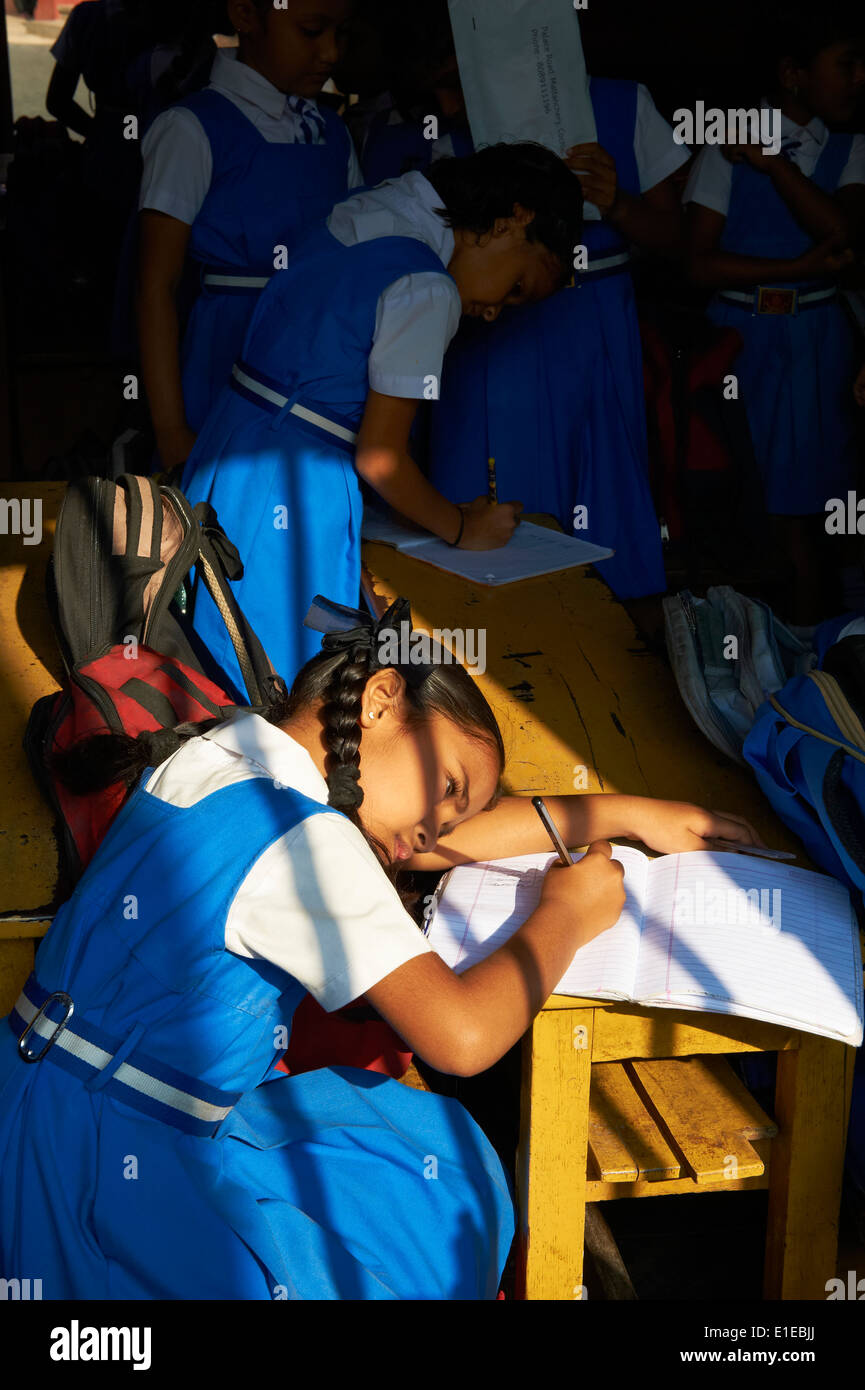 Indien, Bundesstaat Kerala Fort Cochin oder Kochi, Santa Cruz-Schule Stockfoto