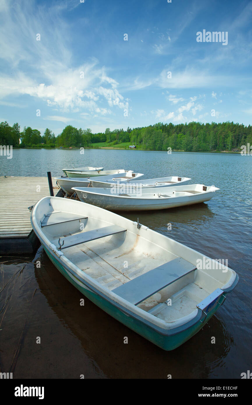 Sommer in Finnland, See in der Uusima Provinz Stockfoto