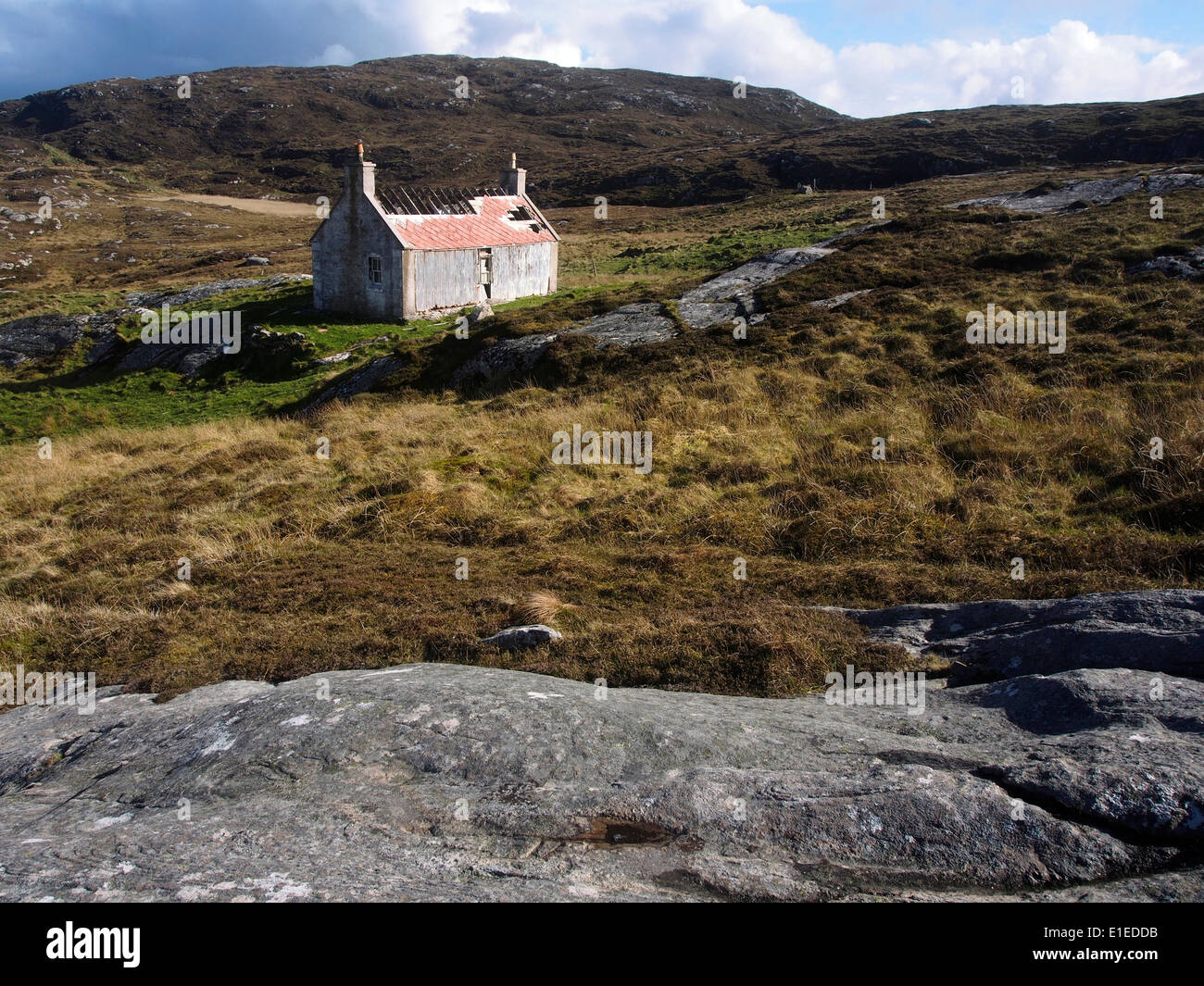 Hausruine, Eriskay, äußeren Hebriden, Schottland Stockfoto