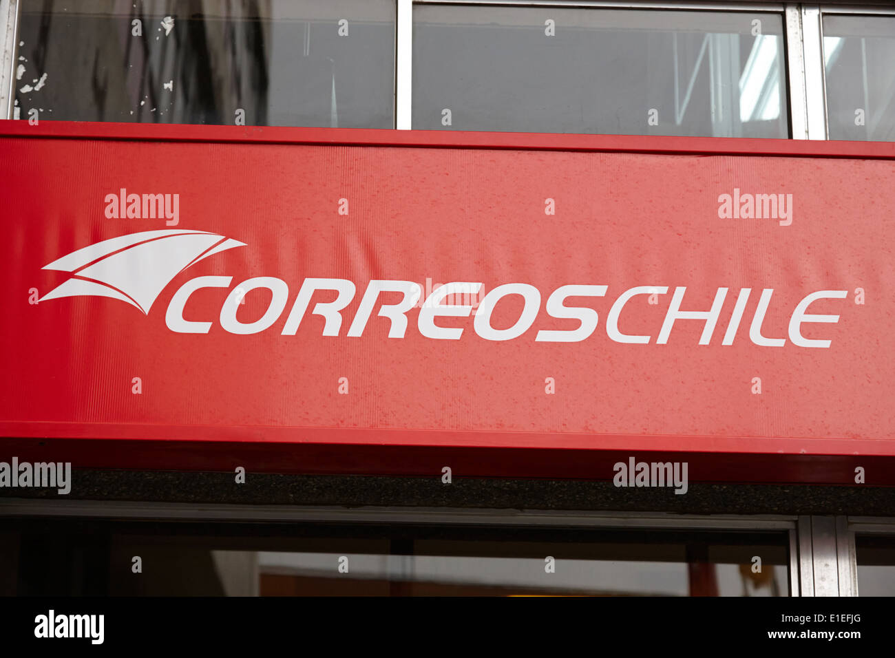 Correos Chile chilenischer Post Logo Punta Arenas Chile Stockfoto