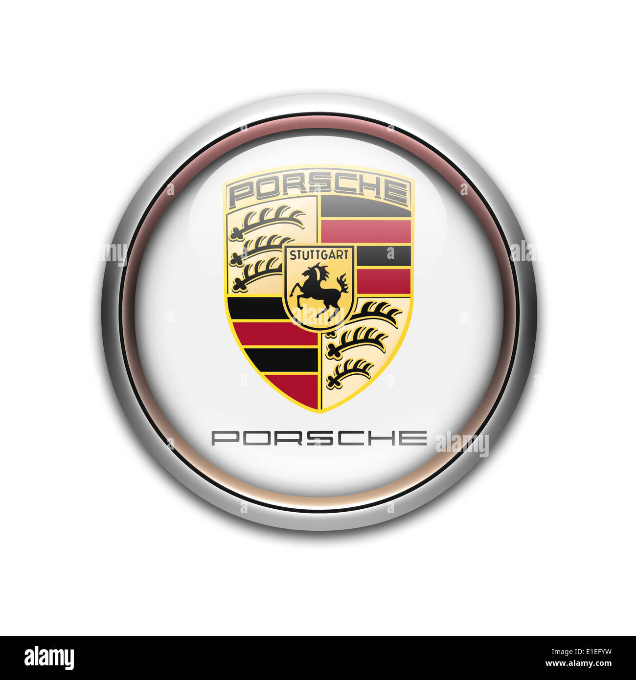 Porsche Logo Symbol Symbol Flagge Wappen Stockfoto