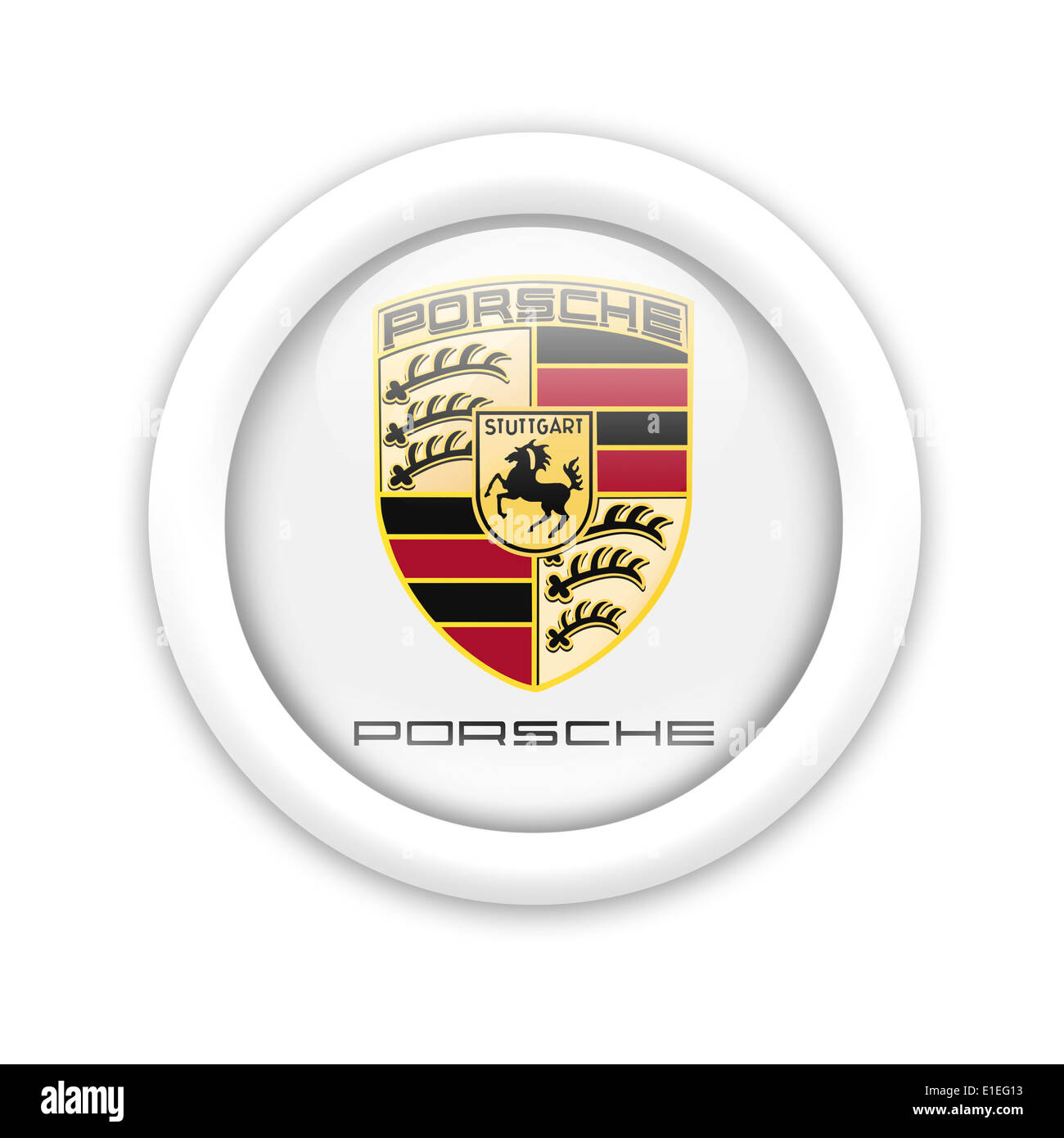 Porsche Logo Symbol Symbol Flagge Wappen Stockfoto