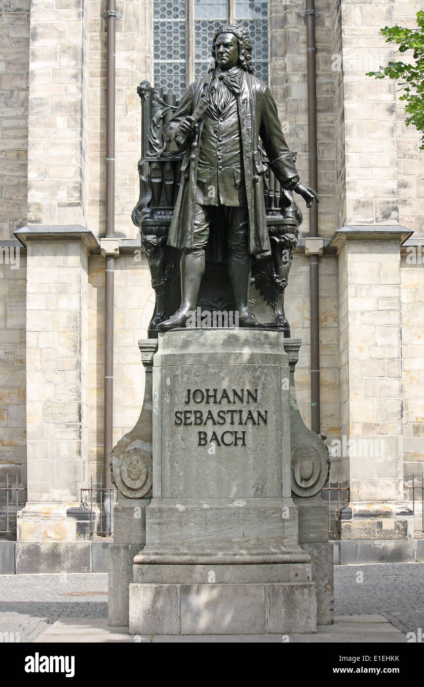 Statue Johann Sebastian Bach Thomaskirche Leipzig Stockfotografie - Alamy
