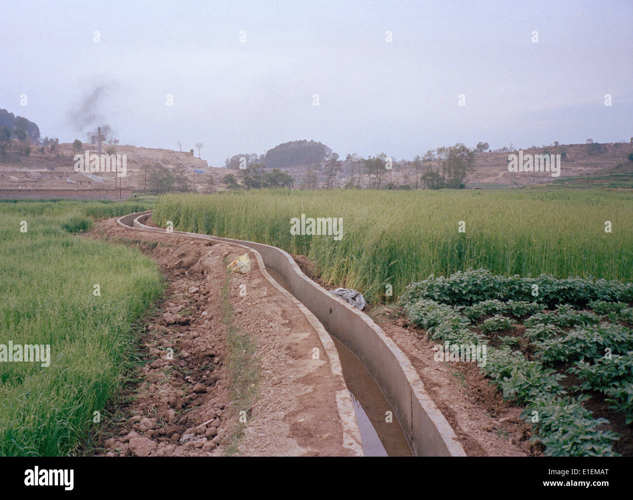 Ziegel-Fabrik, Godawari, Kathmandu, Nepal Stockfoto