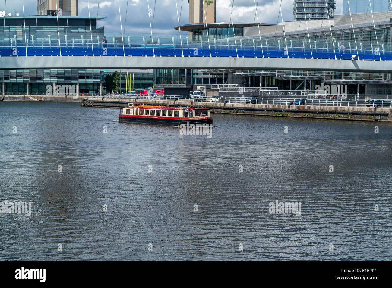 Kleinen Vergnügungsschiff am Manchester SIP-Kanal Stockfoto