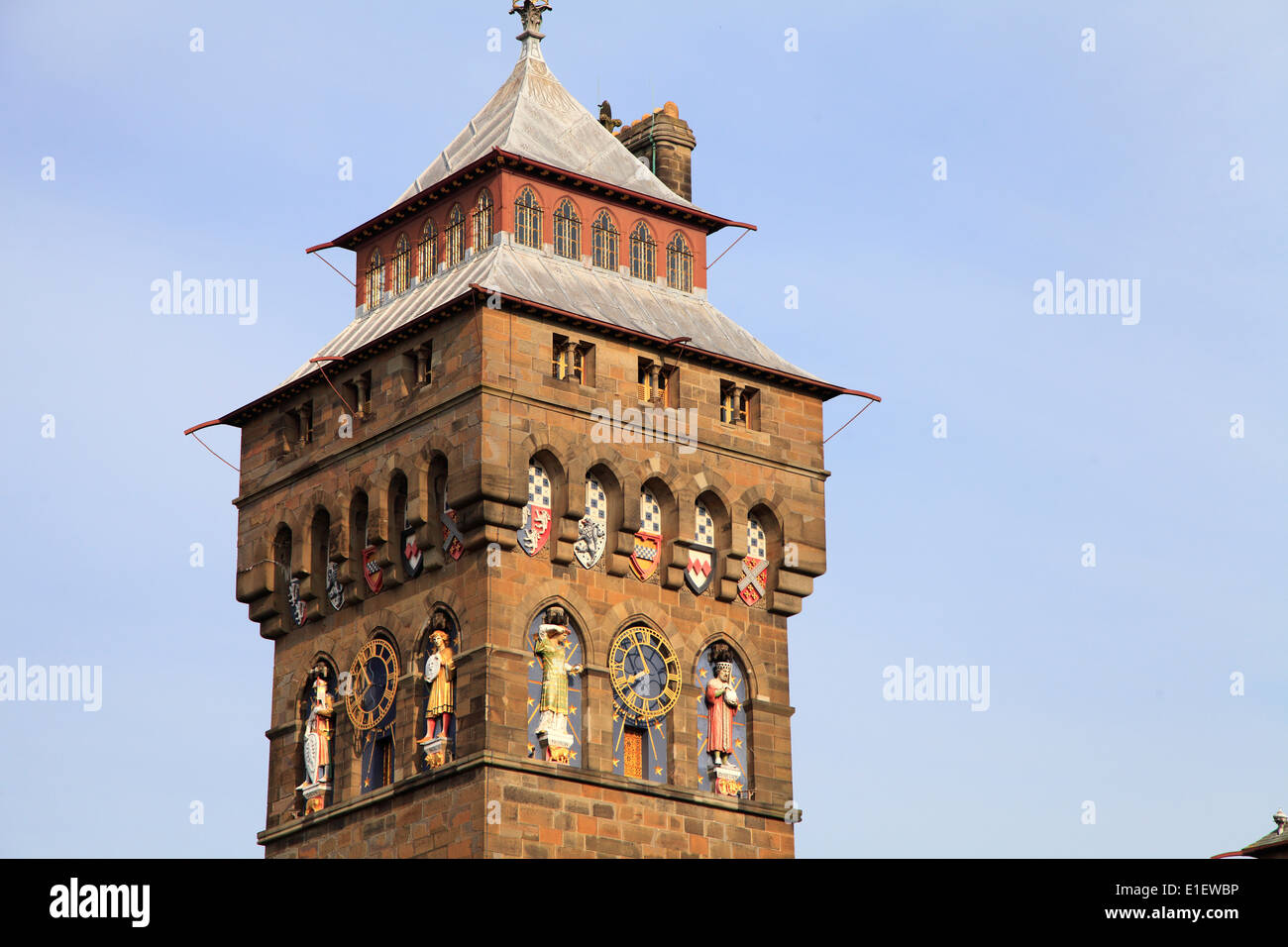 England, Wales, Cardiff, Burg, Stockfoto