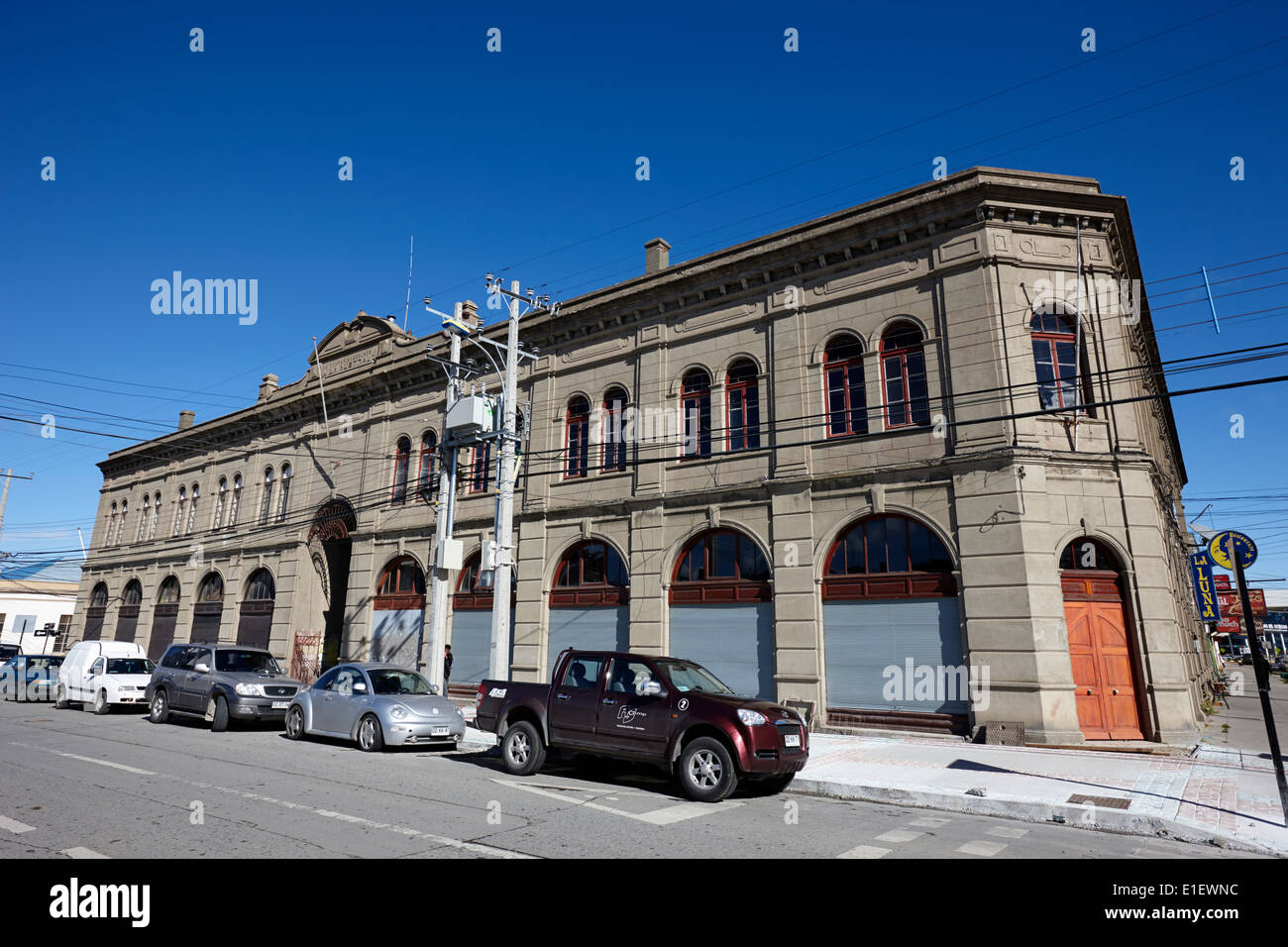 alten Compania Seguros la austral Gebäude Büros Versicherungsgesellschaft Punta Arenas Chile Stockfoto