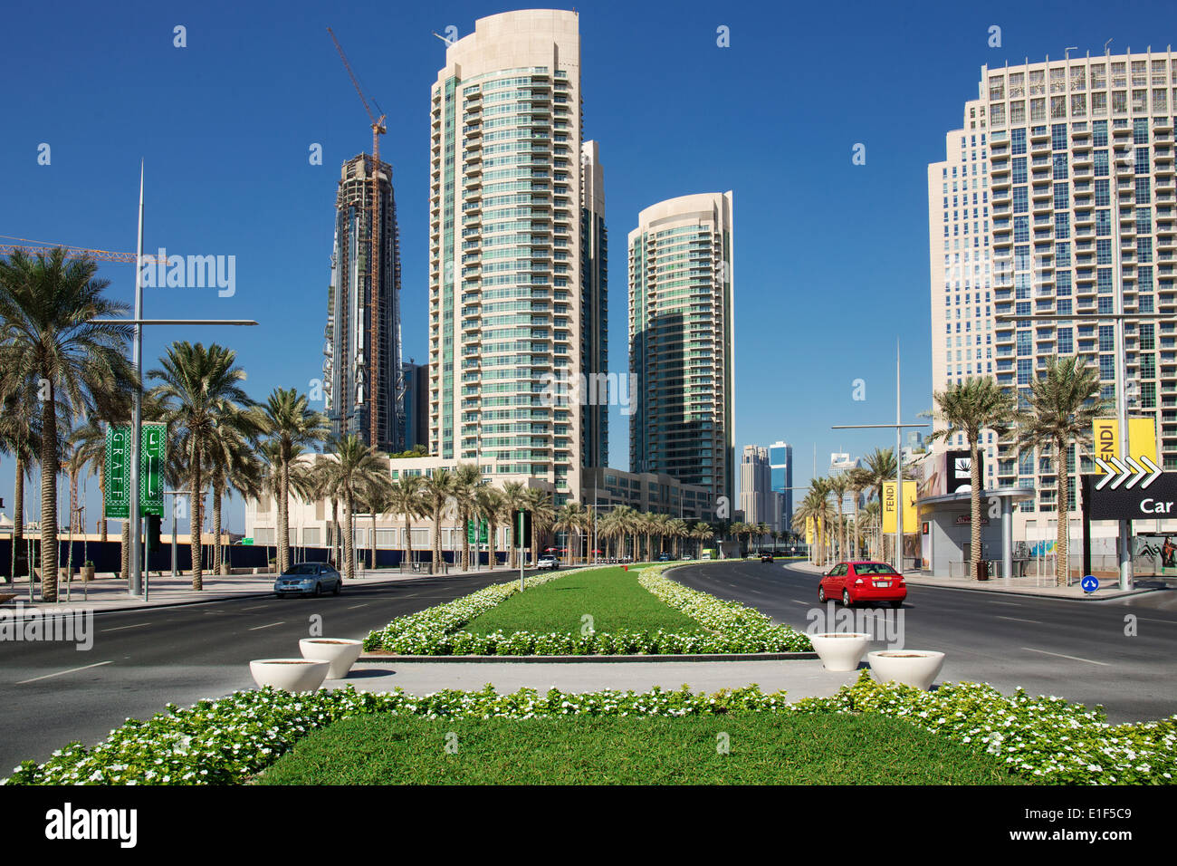 Allgemeine Ansicht der Stadt Dubai Stockfoto