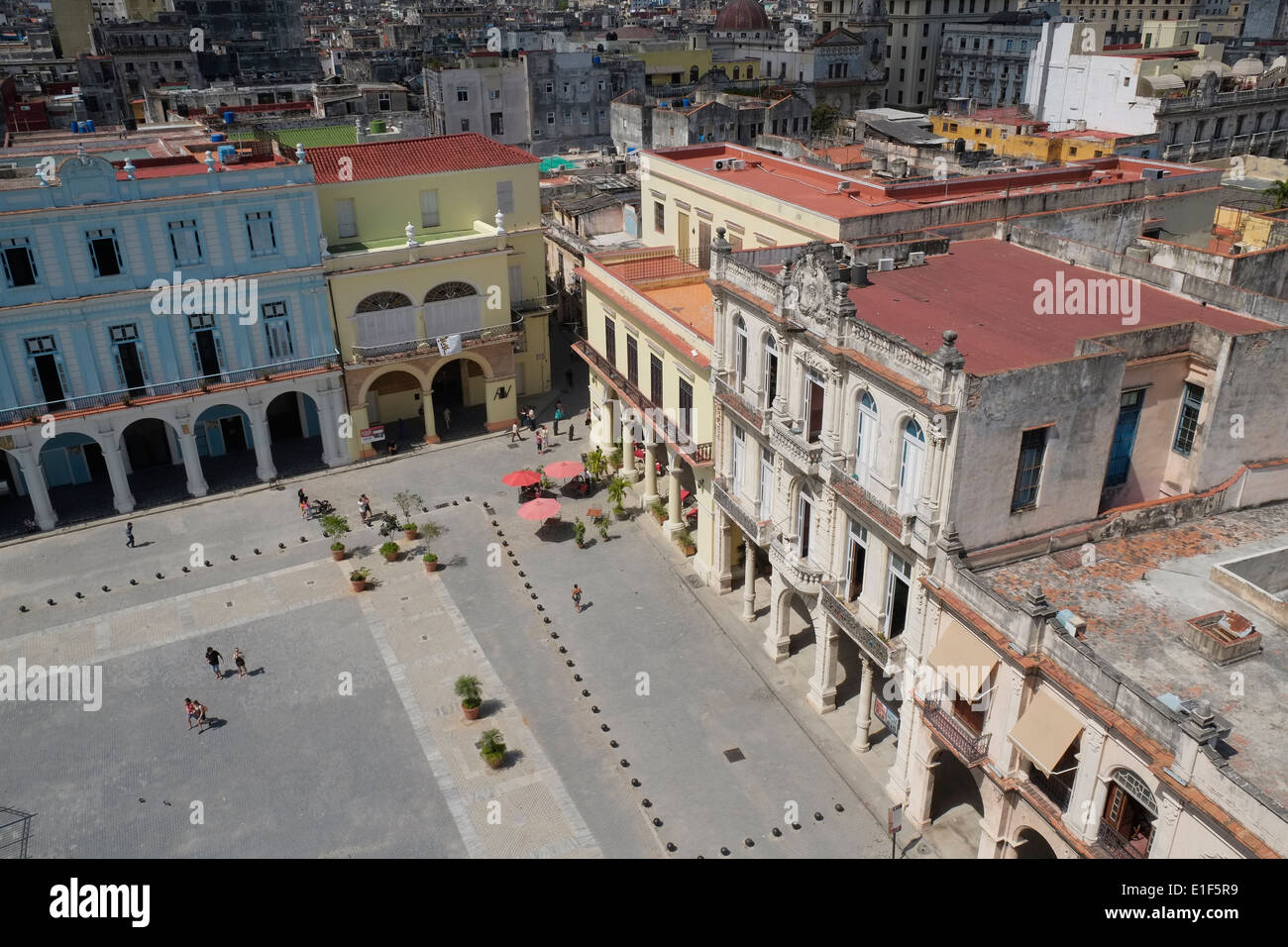 Plaza Vieja (Altstadt), Havanna, Kuba. Stockfoto