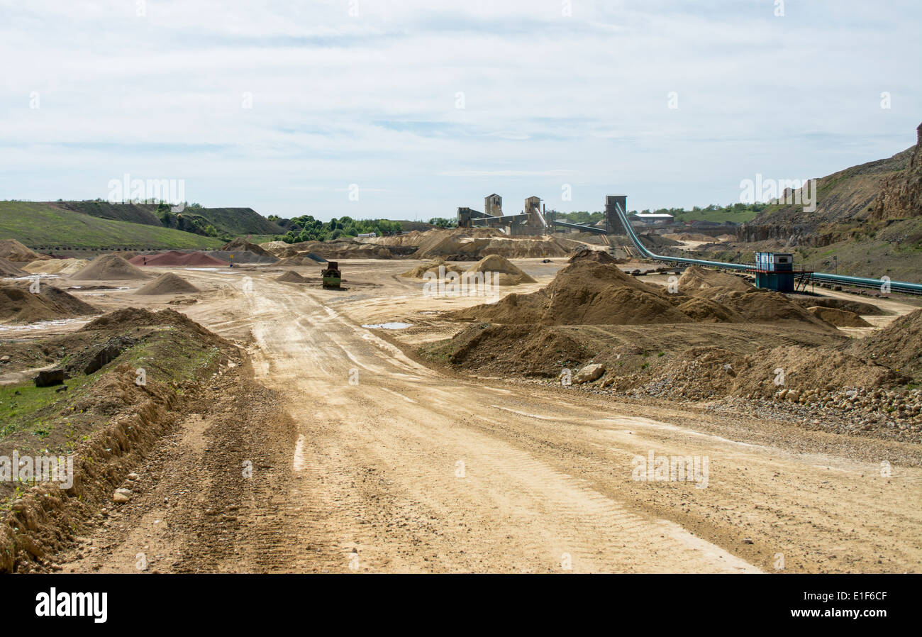 Steinbruch Seite Eingang Stockfoto