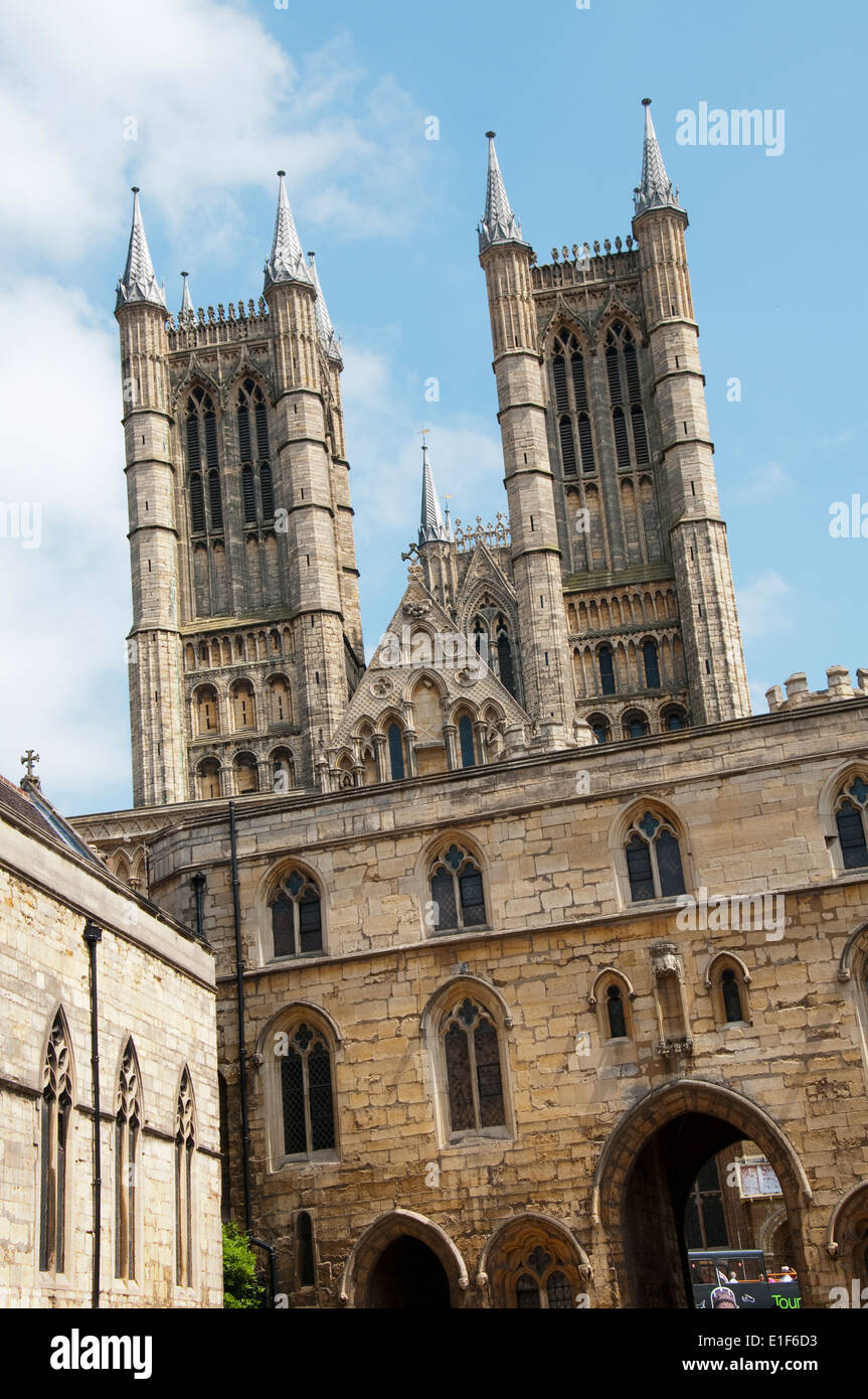 Lincoln Kathedrale im Stadtzentrum von Lincoln, Lincolnshire England UK Stockfoto