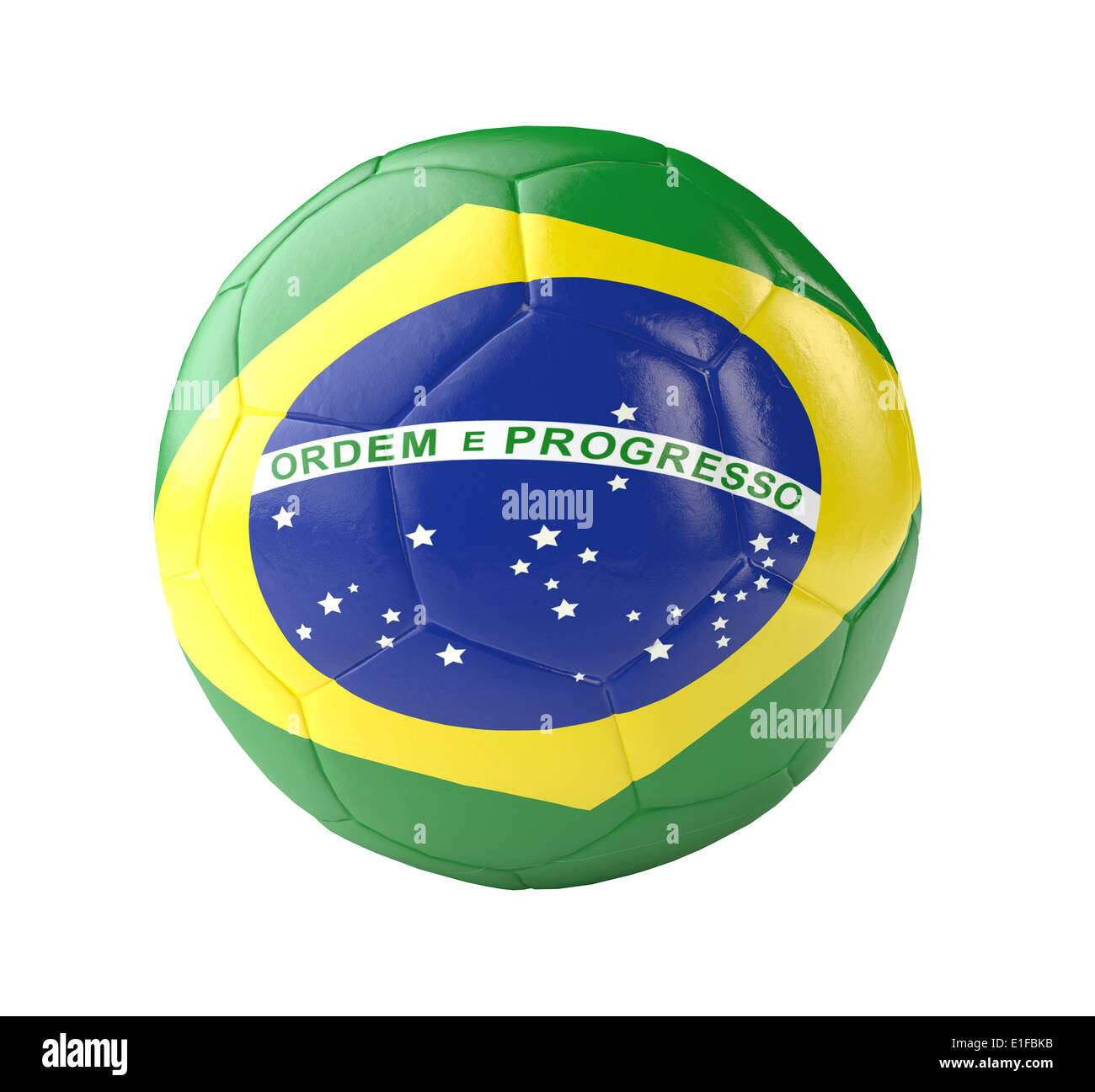 Soccer Ball Brasilien 3d Stockfoto