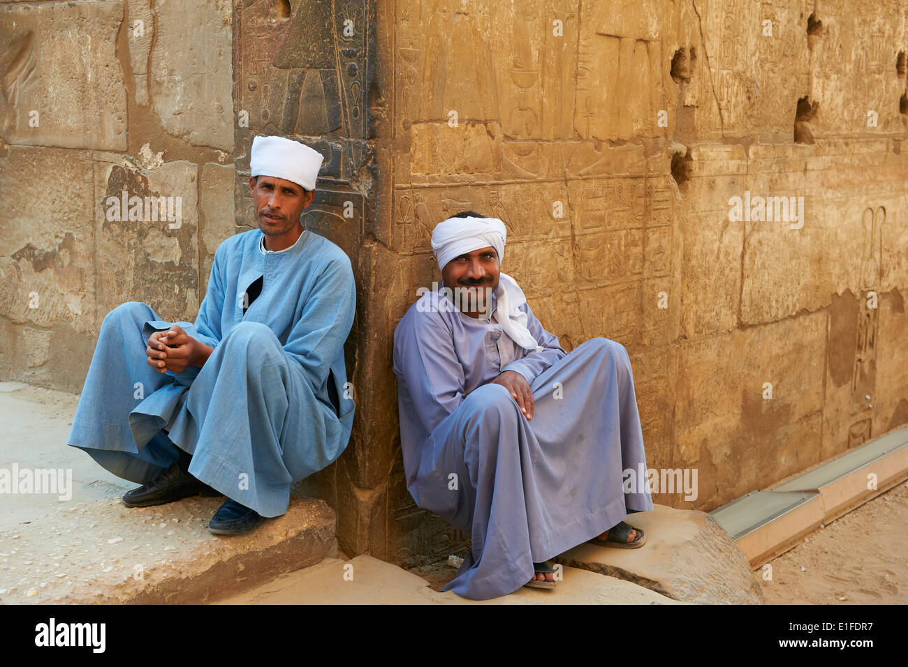 Ägypten, Nil Senke, Luxor, Luxor-Tempel, Tempel bewachen Stockfoto