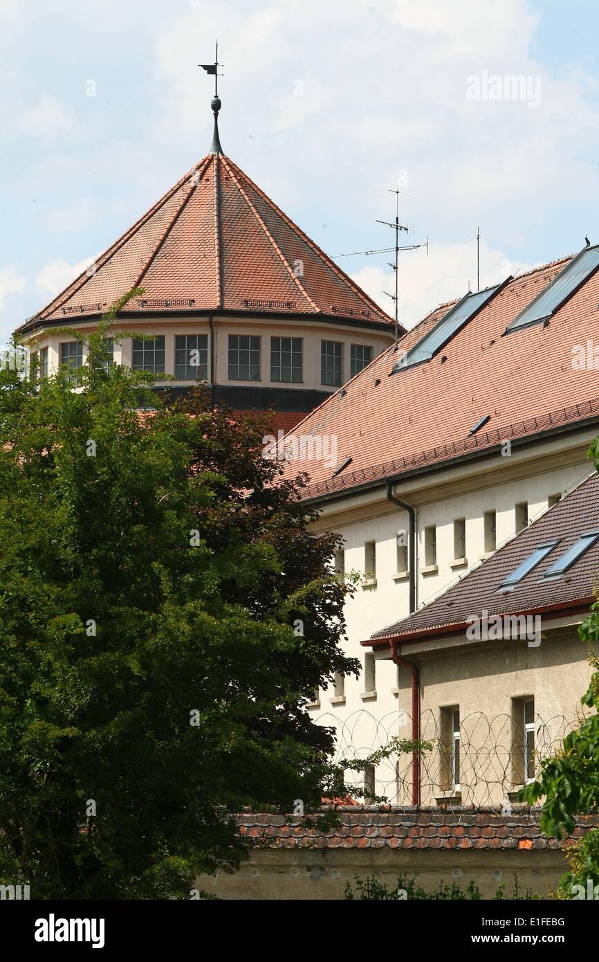 Ein Blick auf Landsberg Gefängnis in Landsberg am Lech, Deutschland, 2. Juni 2014. Foto: KARL-JOSEF HILDENBRAND/DPA Stockfoto