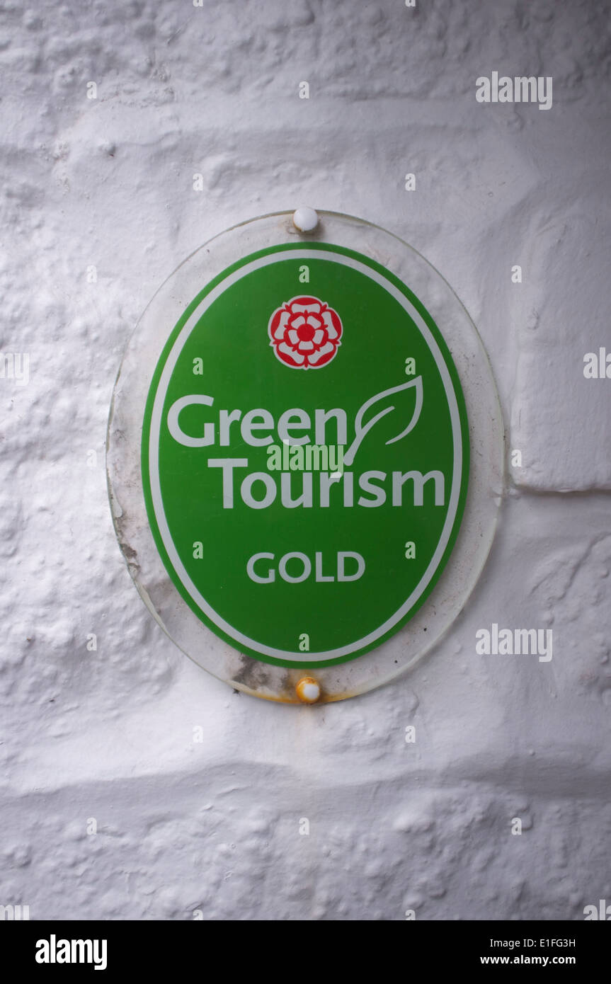 Green Tourism Gold von Visit England (der englische Tourist Board) Stockfoto