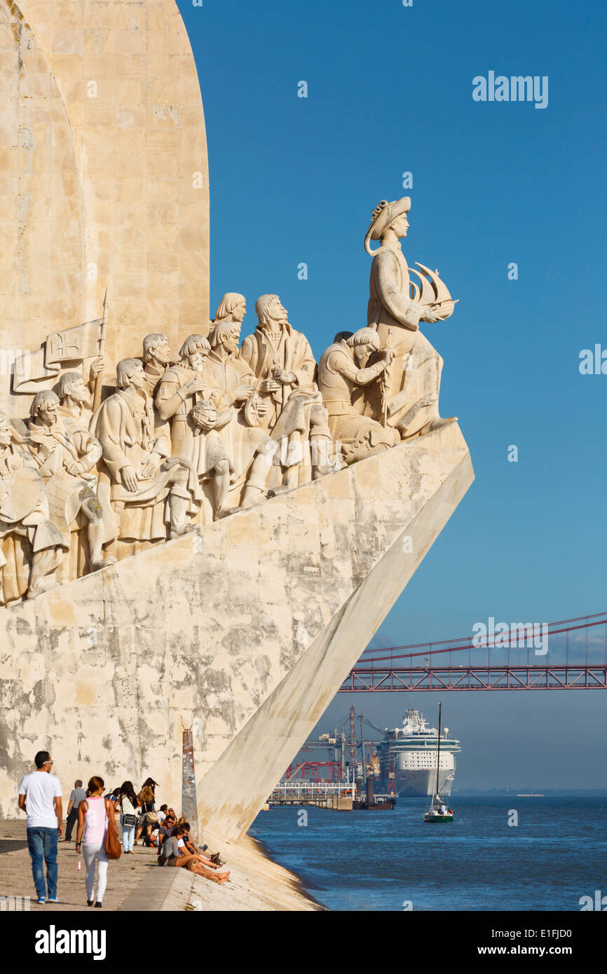 Lissabon, Portugal. Padrão Dos Descobrimentos oder Denkmal der Entdeckungen, Stockfoto