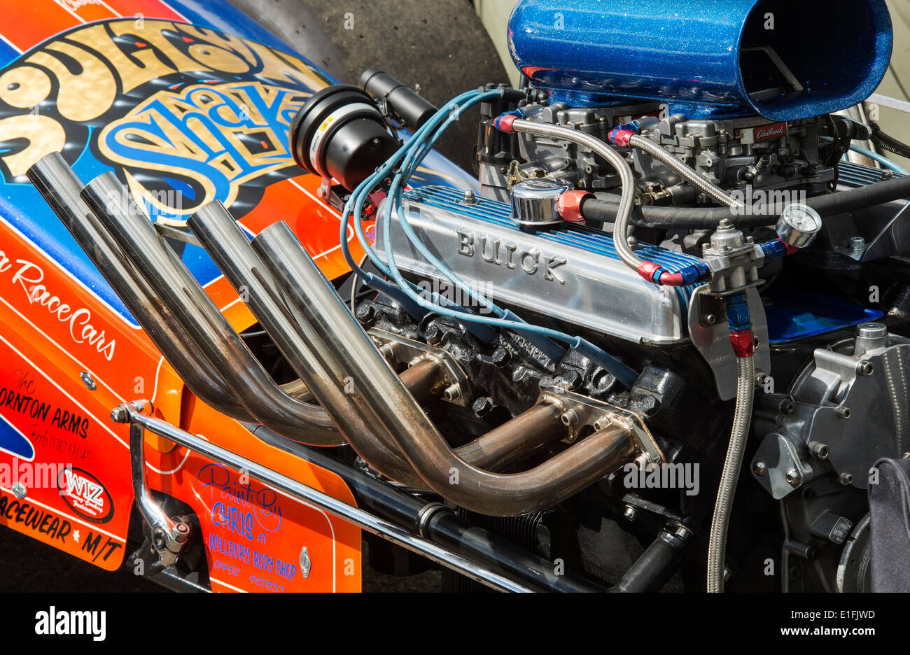 Buick-Drag-Racing-Auto-Motor Stockfoto