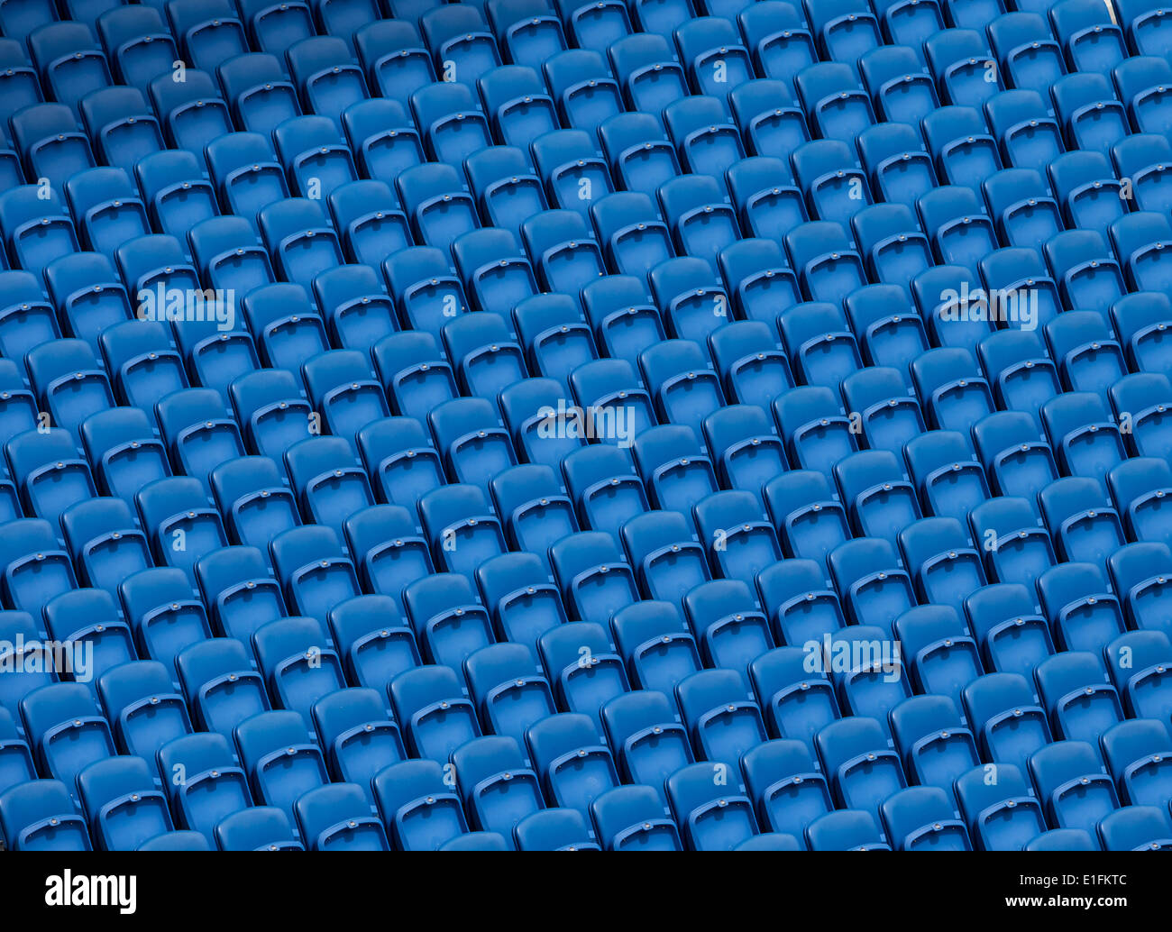 Fußball Stadion Sitzplätze blau Stockfoto