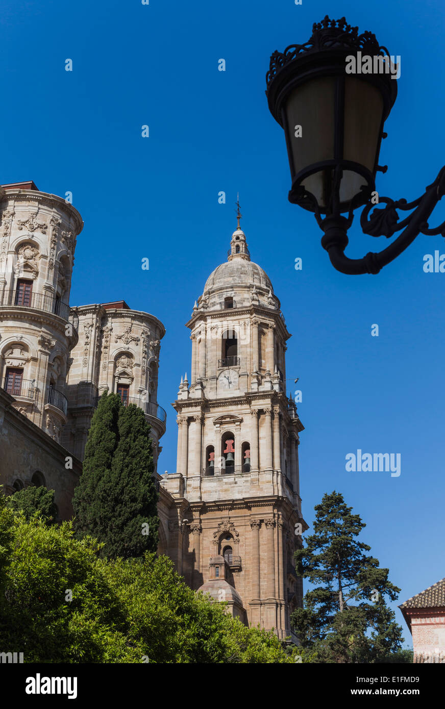 Malaga, Provinz Malaga, Costa Del Sol, Andalusien, Südspanien. Die Renaissance-Kathedrale. Stockfoto
