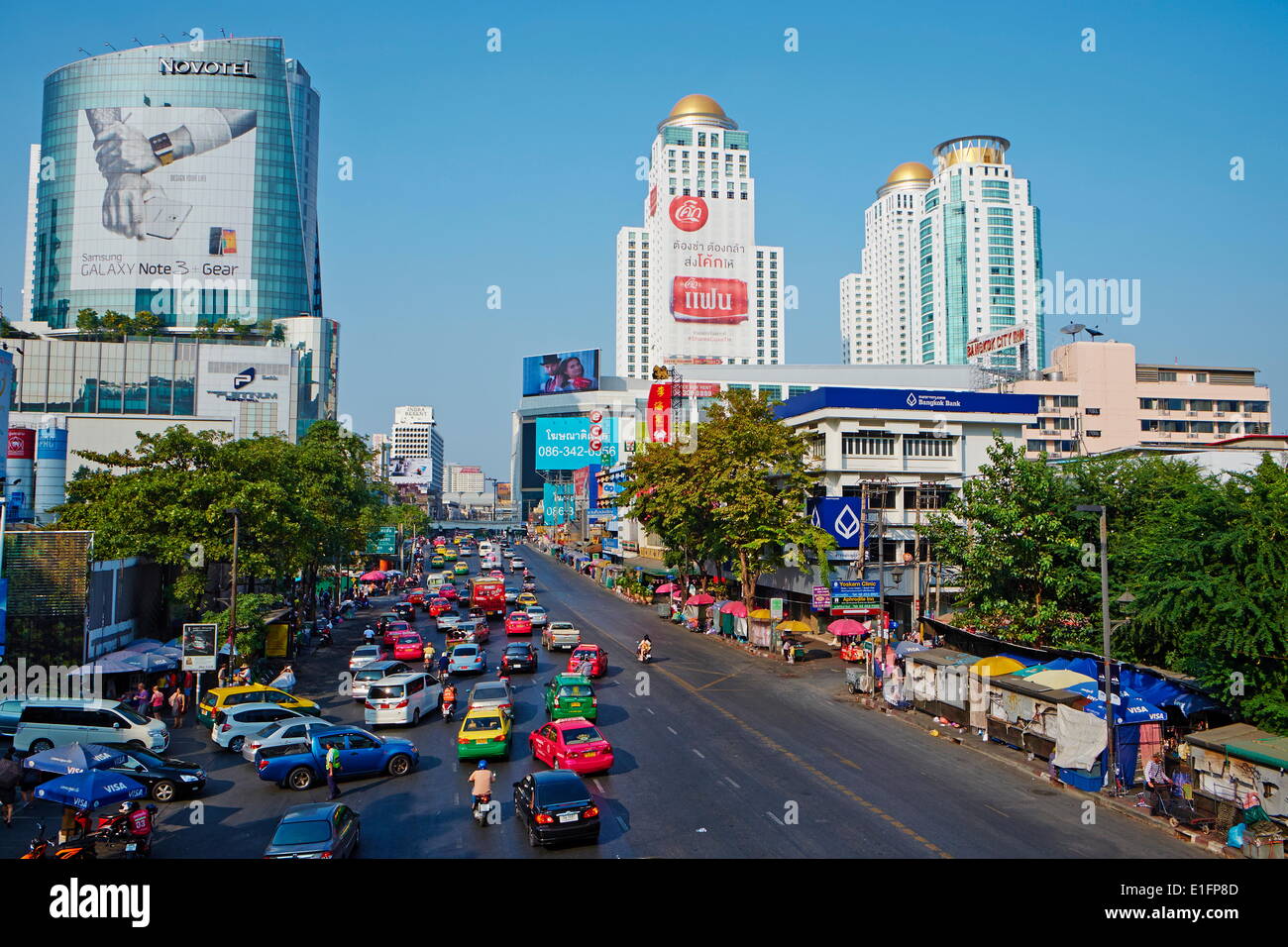 Fläche Rajprarop Road, Siam, Bangkok, Thailand, Südostasien, Asien Stockfoto