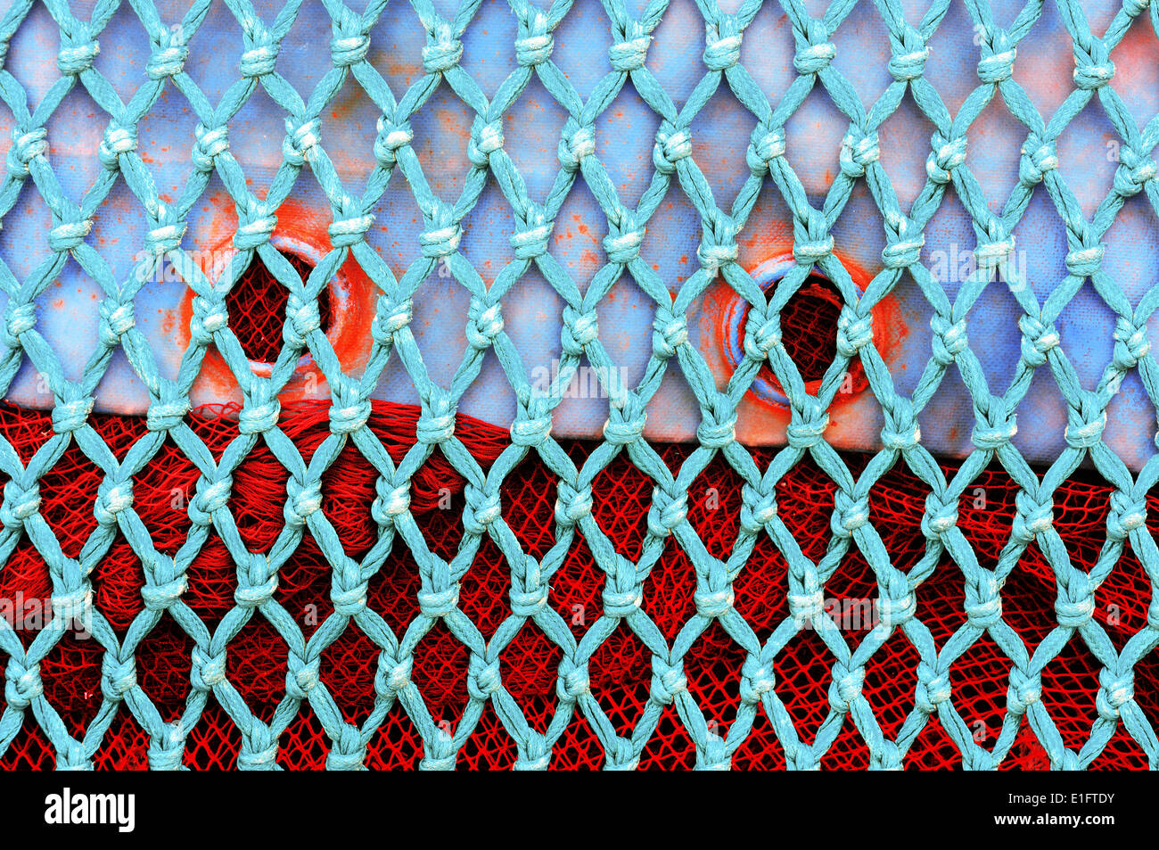 Abstraktion mit Angeln net Texturen Stockfoto