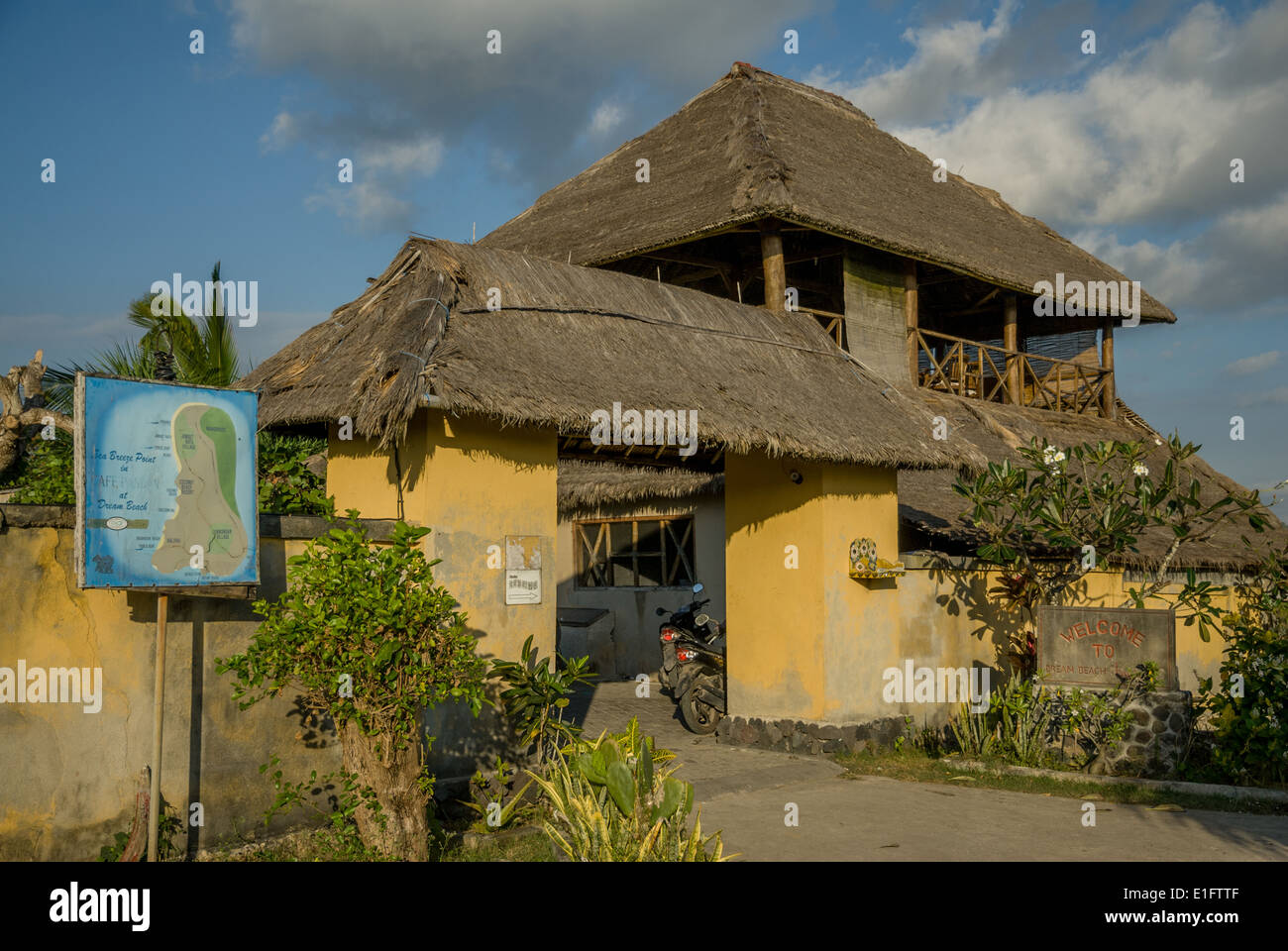 Nusa Lembongan Island Karte Indonesien Stockfoto