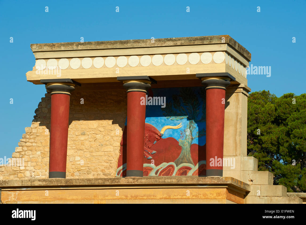 Griechenland, Crete Island, Iraklion, archäologische Stätte von Knossos, Palast von König Minos Stockfoto