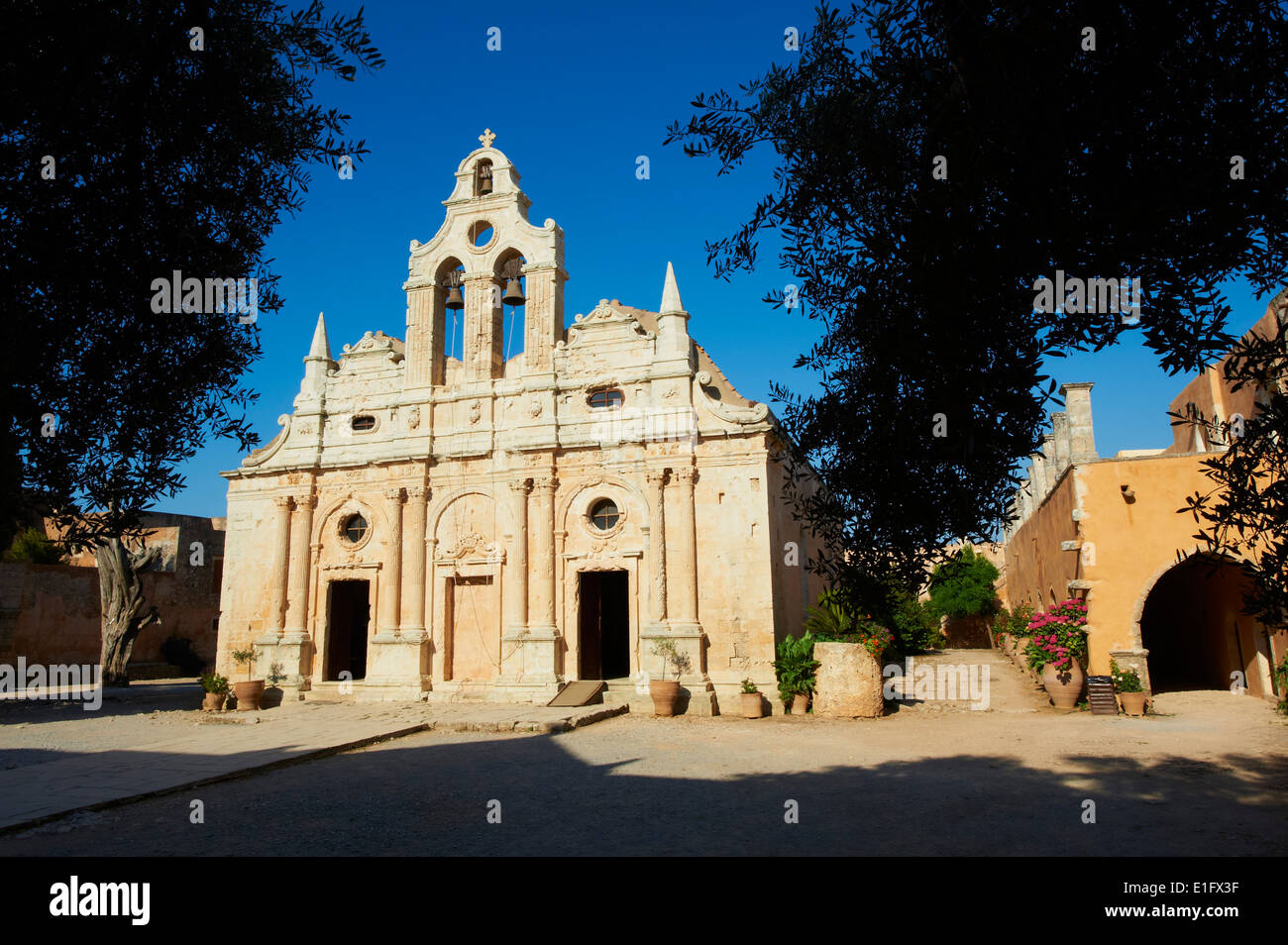 Griechenland, Insel Kreta, Arkadi Kloster (Arkadiou) Stockfoto