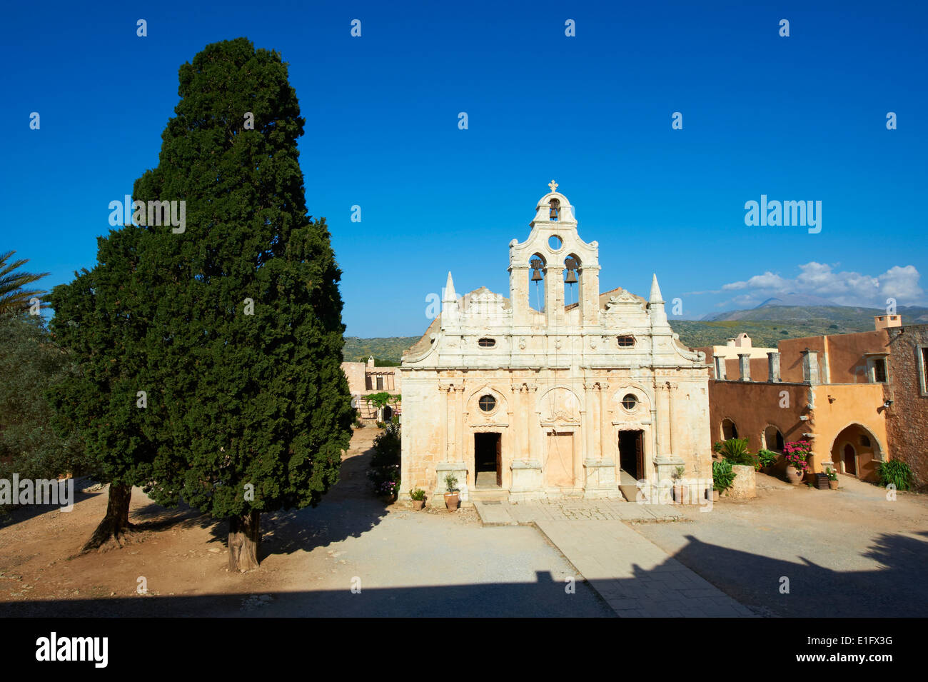 Griechenland, Insel Kreta, Arkadi Kloster (Arkadiou) Stockfoto
