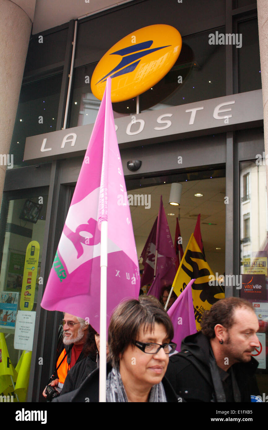 Demonstration gegen Reform Rente Rückzug der Rentner, Annecy, Haute Savoie, Rhone-Alpes, Frankreich. Stockfoto