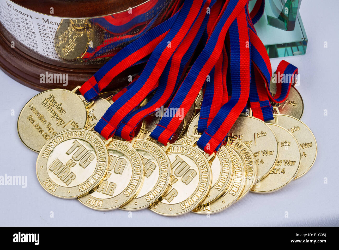 Westminster, London, UK. 3. Juni 2014. Tauziehen zwischen Abgeordneten und Lords in jährlichen Benefizspiel in Westminster, London Credit: Guy Corbishley/Alamy Live News Stockfoto