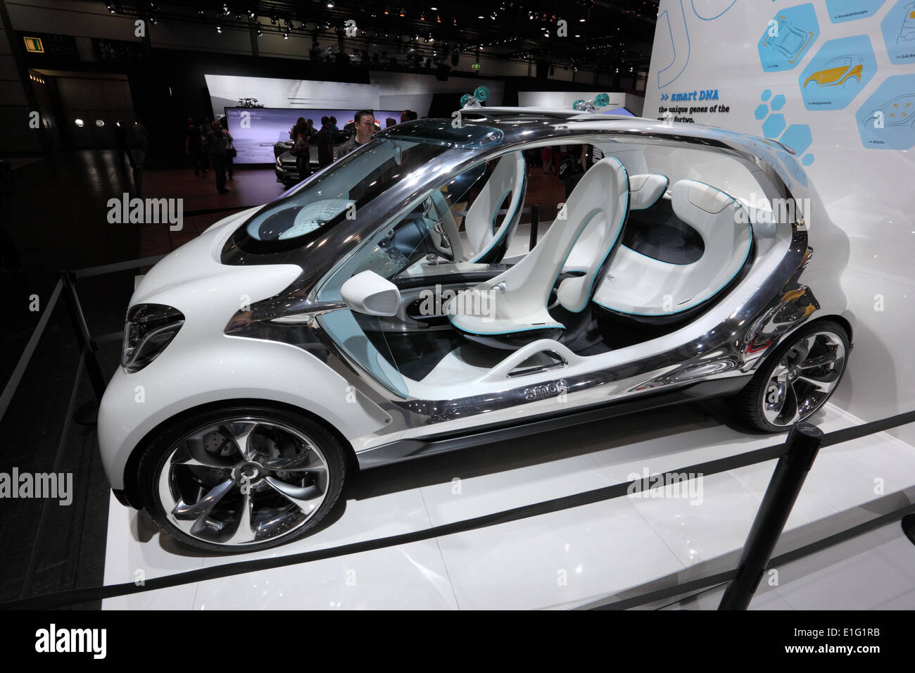 Futuristischen Smart Fourjoy Concept Car auf der AMI - Auto Mobil International Fachmesse am 1. Juni 2014 in Leipzig, Sachsen, Deutschland Stockfoto