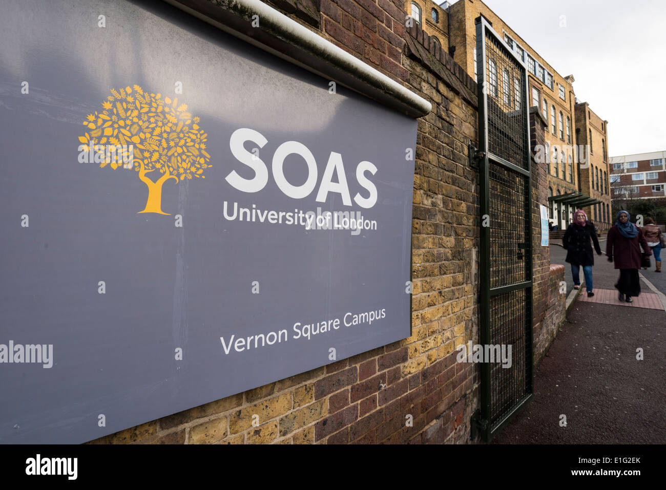 SOAS, University of London Vernon Square Campus Eingang, UK Stockfoto