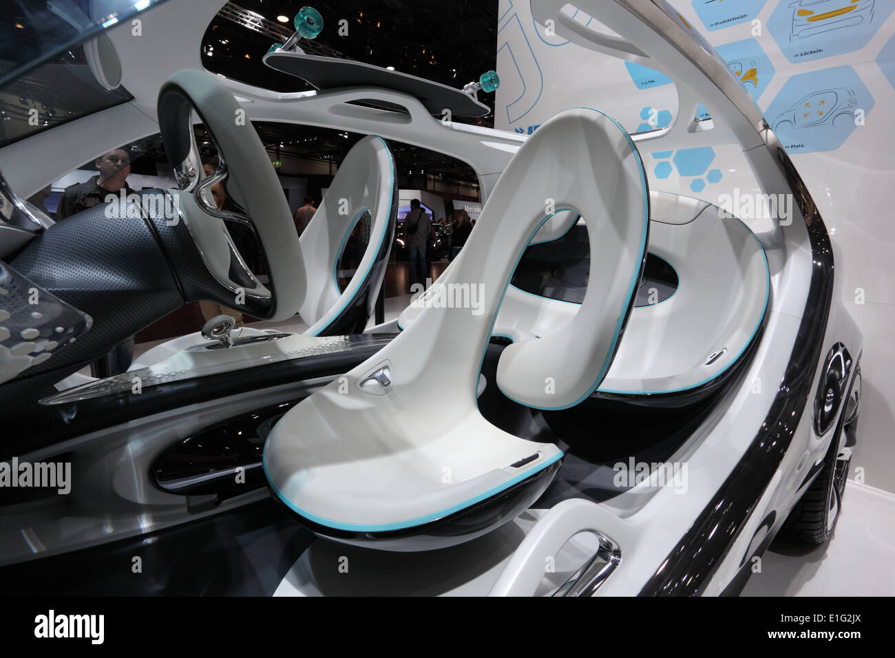 Futuristischen Smart Fourjoy Concept Car auf der AMI - Auto Mobil International Fachmesse am 1. Juni 2014 in Leipzig, Sachsen, Deutschland Stockfoto