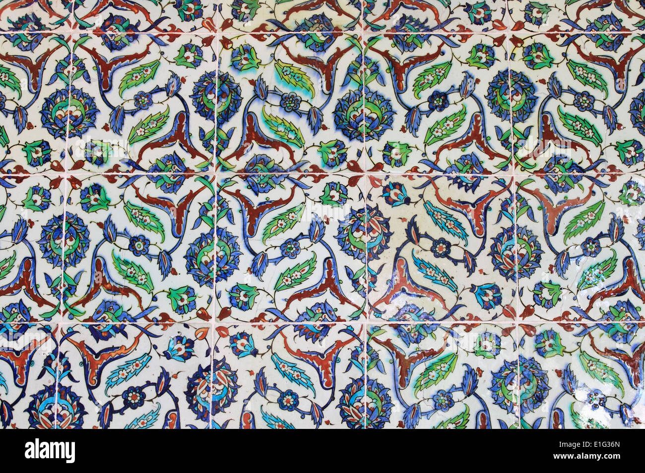 Fliesenwand im türkischen Stil Stockfoto