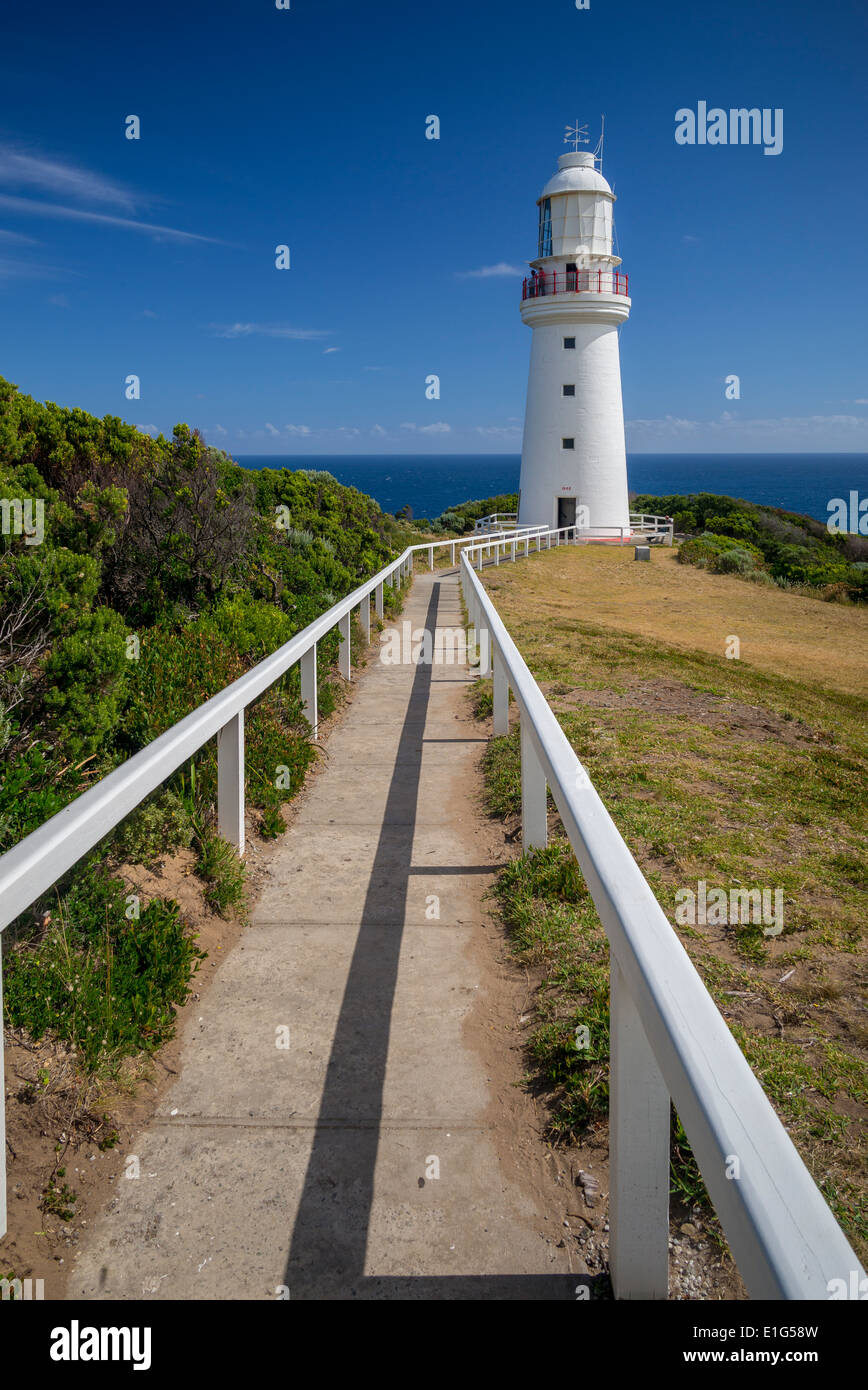 Der Leuchtturm am Cape Otway Stockfoto