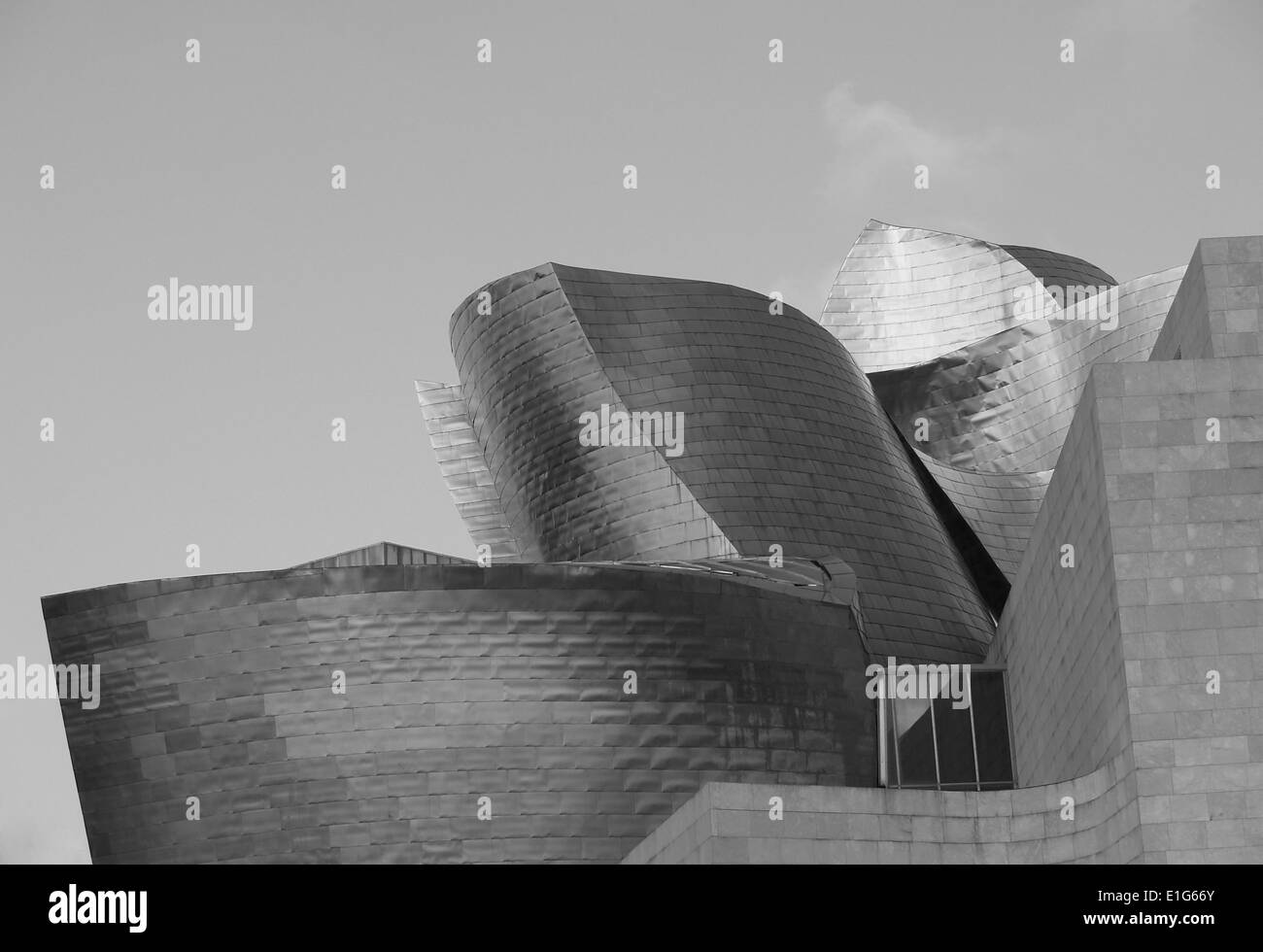 Die Dachlinien des Guggenheim Museum, Bilbao, Spanien Stockfoto